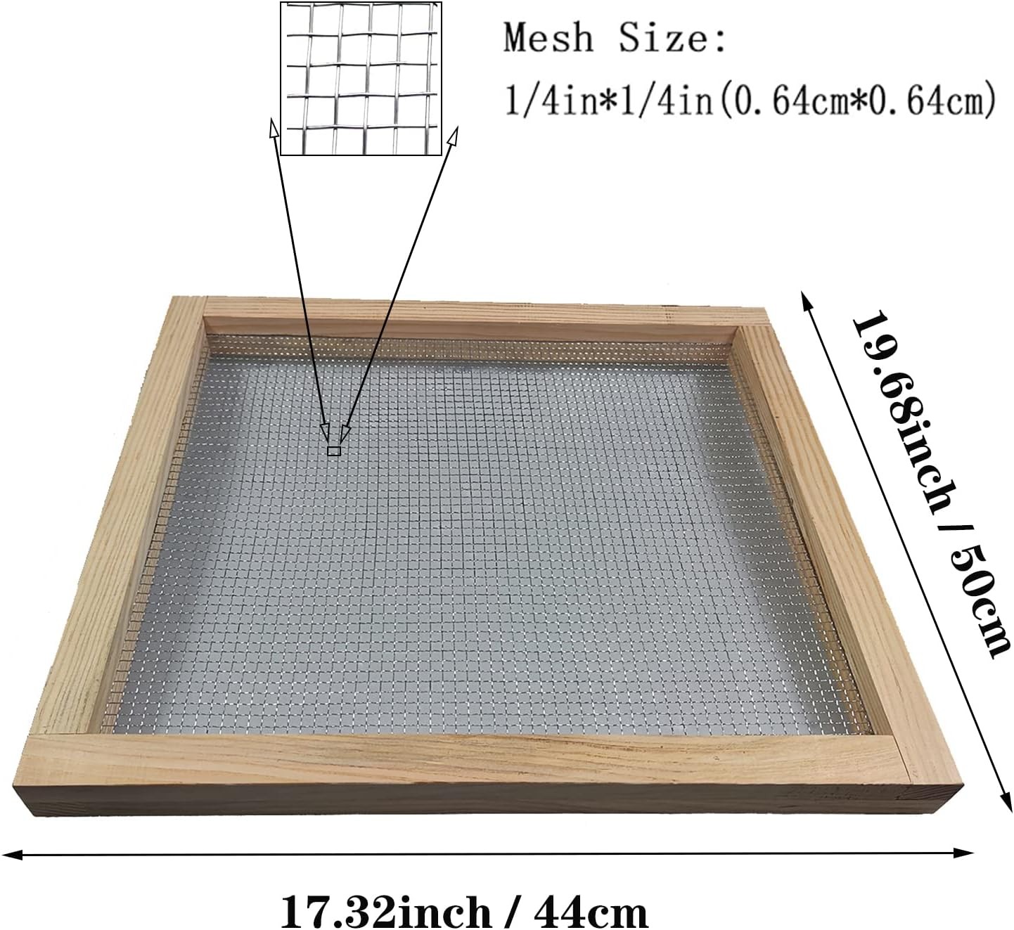 Soil Sifter for Garden, Multi-Purpose Wood Compost Dirt Sifter Soil Screen Di…