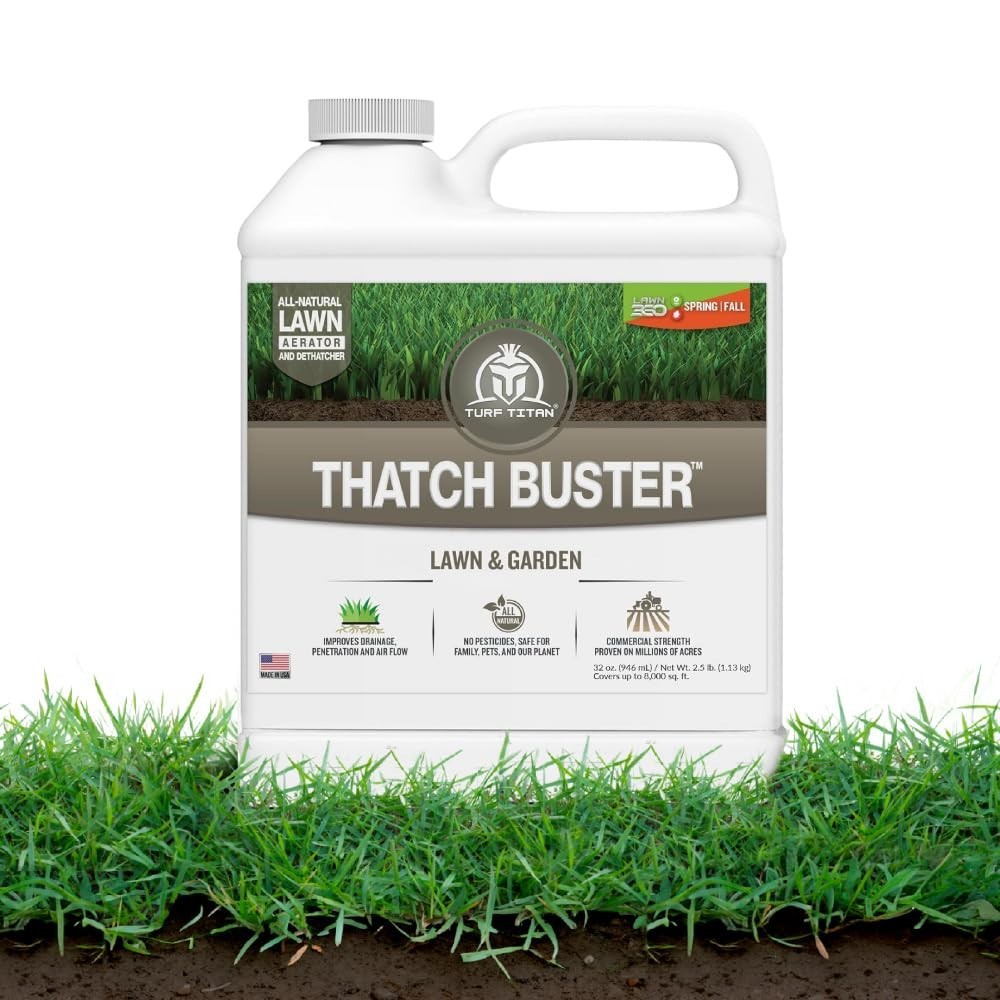Turf Titan Thatch Buster – Liquid Aeration for Lawn Soil – Easy-to-Use Liquid So