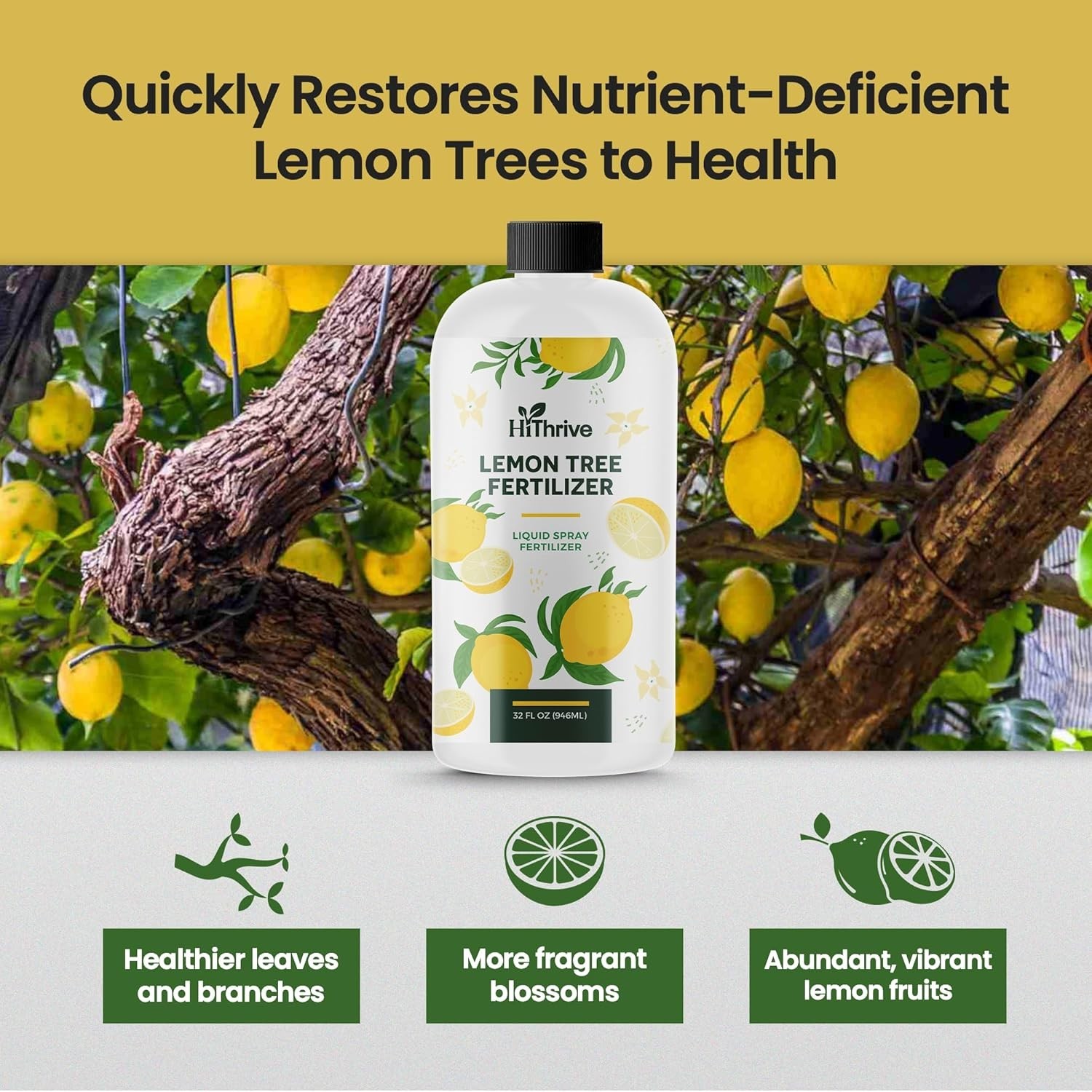 32oz Lemon Tree Fertilizer – Makes 64 Gallons for Lush Growth & Juicy Lemons