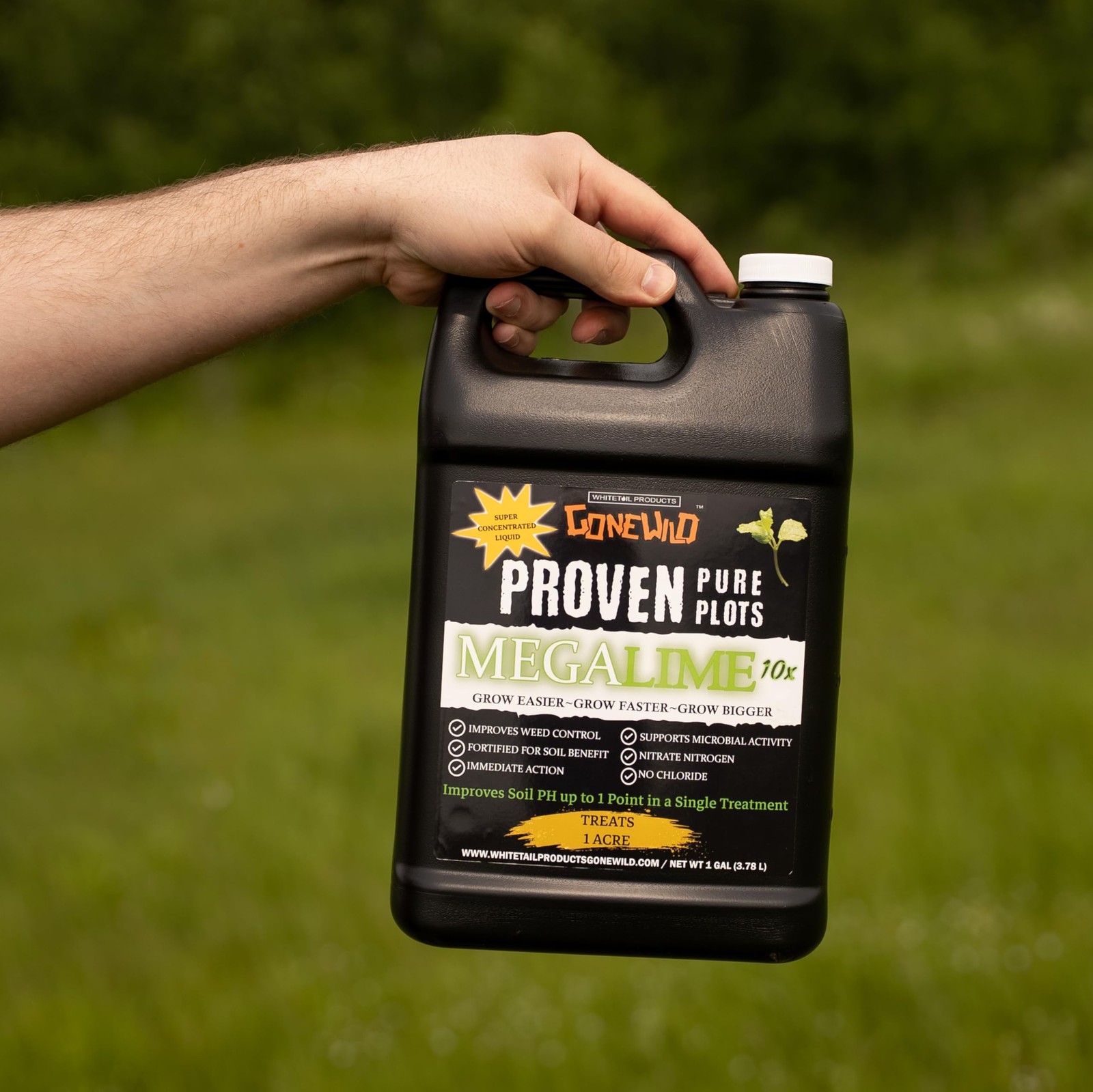 Whitetail Products Gone Wild, Mega Lime 10X, Food Plot Liquid Soil Conditione…