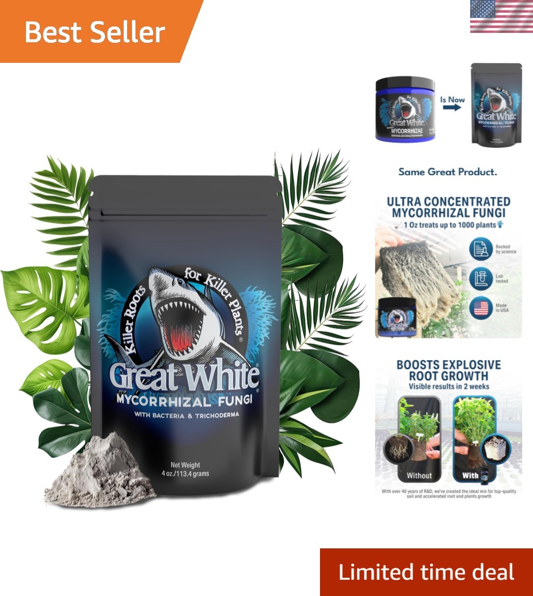 4 oz Mycorrhizal Fungi: Essential 3-in-1 Plant Growth Booster for All Systems