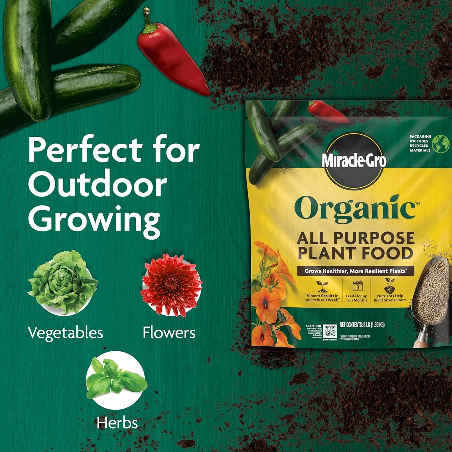 Organic All-Purpose Plant Food – 3 lb Garden Fertilizer for Vibrant Growth
