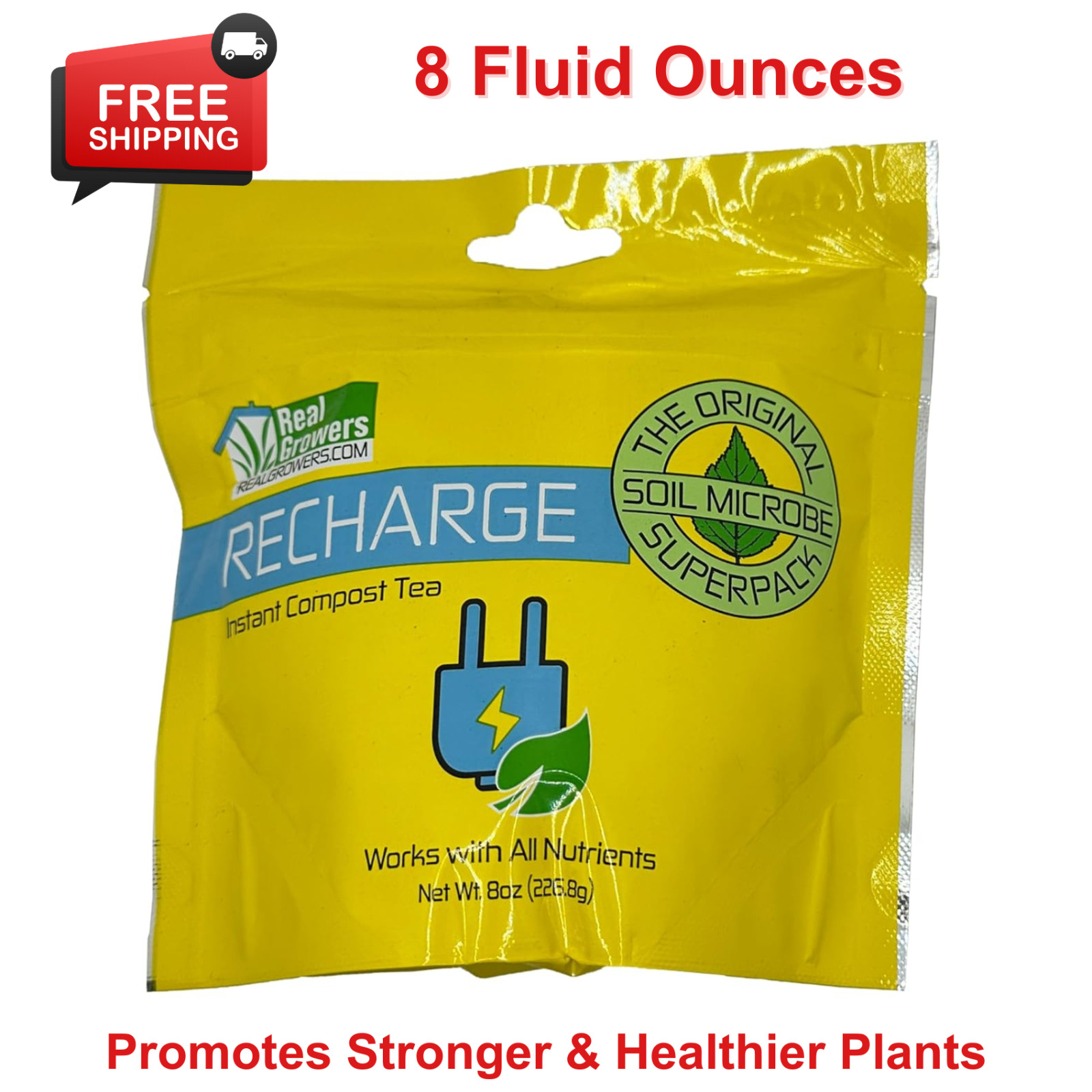 Recharge – Mycorrhizae Instant Compost Tea/Soil Microbes 8 Oz For Plant Growth