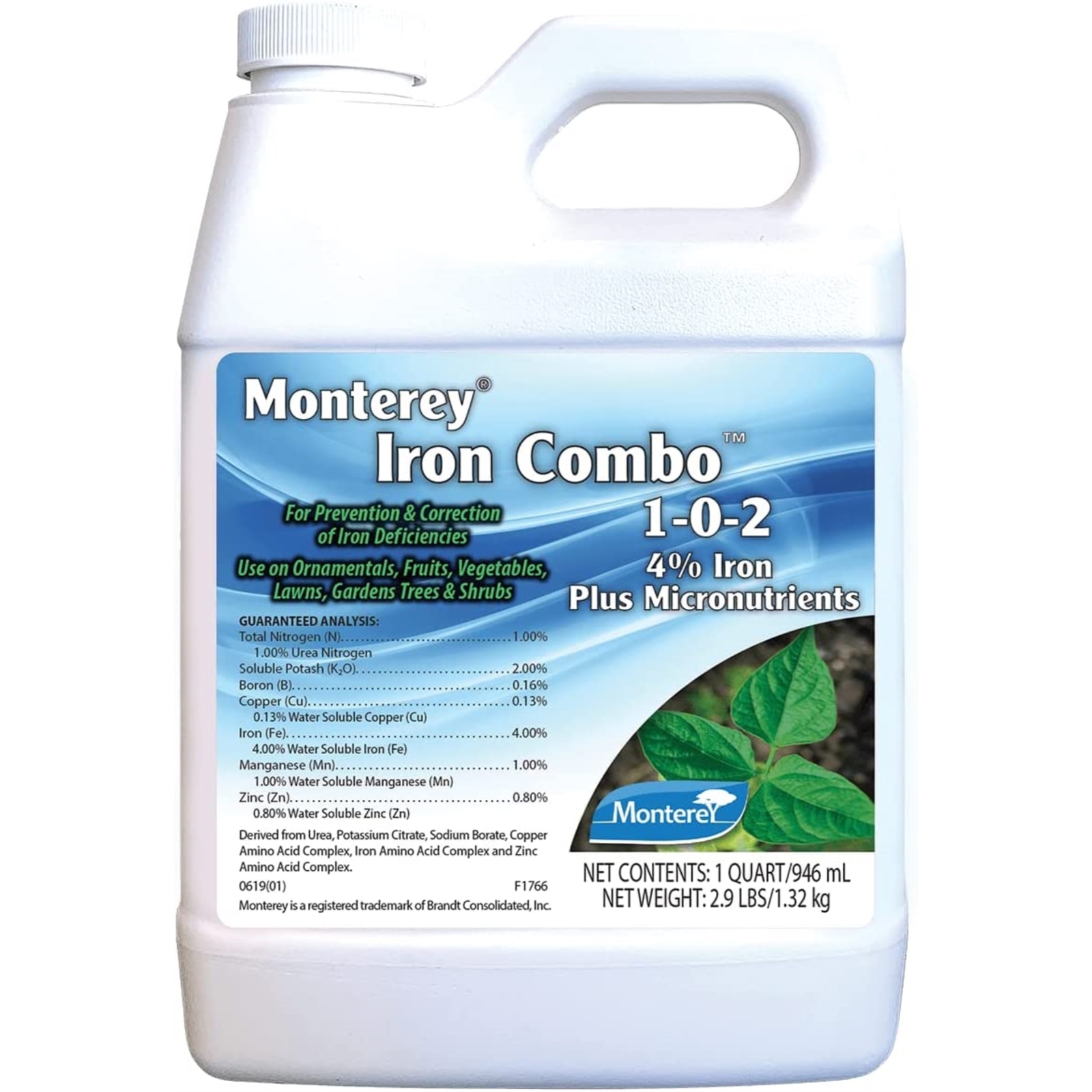 Monterey Iron Combo 1-0-2 Fertilizer, 32oz Concentrate