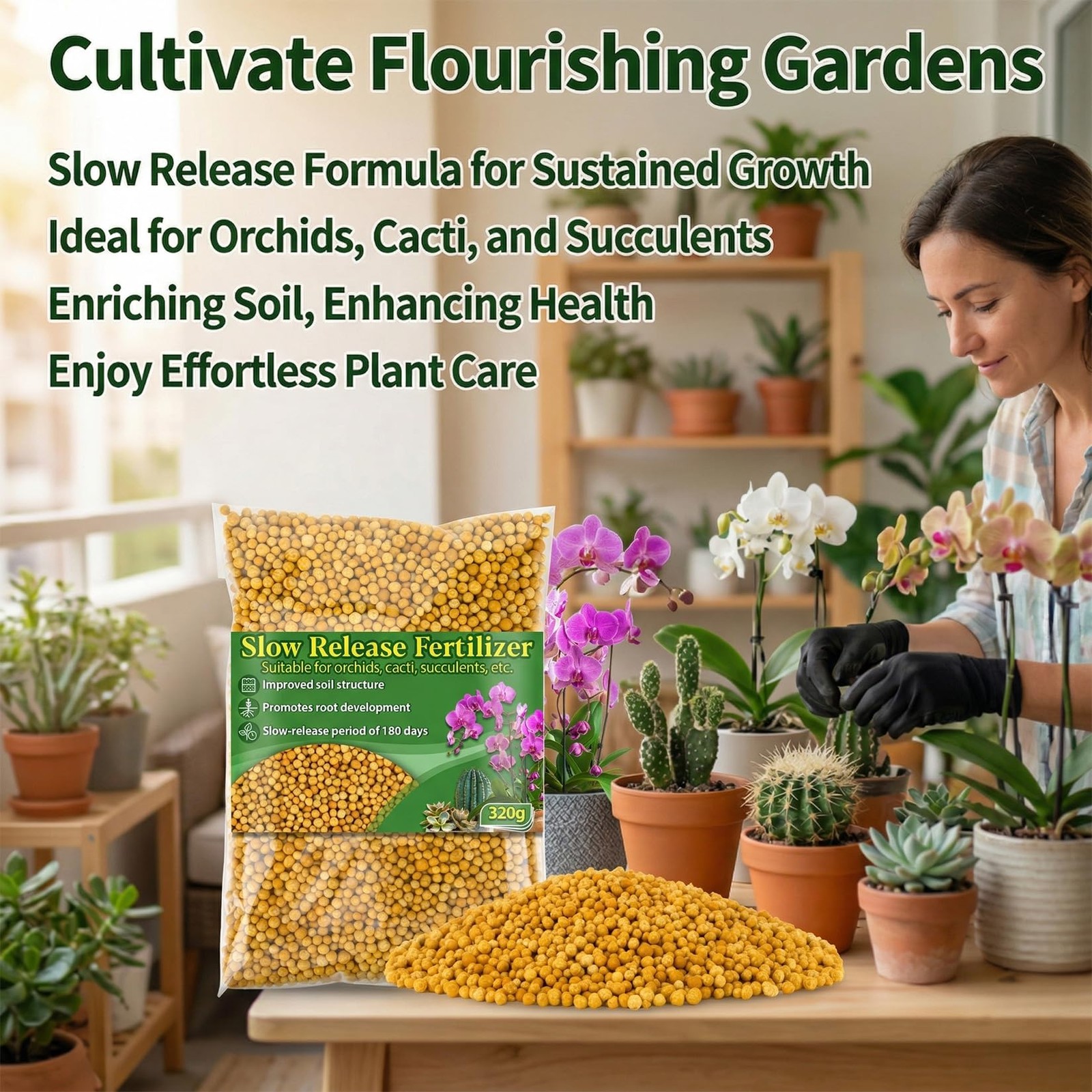 11.28 OZ Slow Release Fertilizer – Organic Plant Food All Yellow