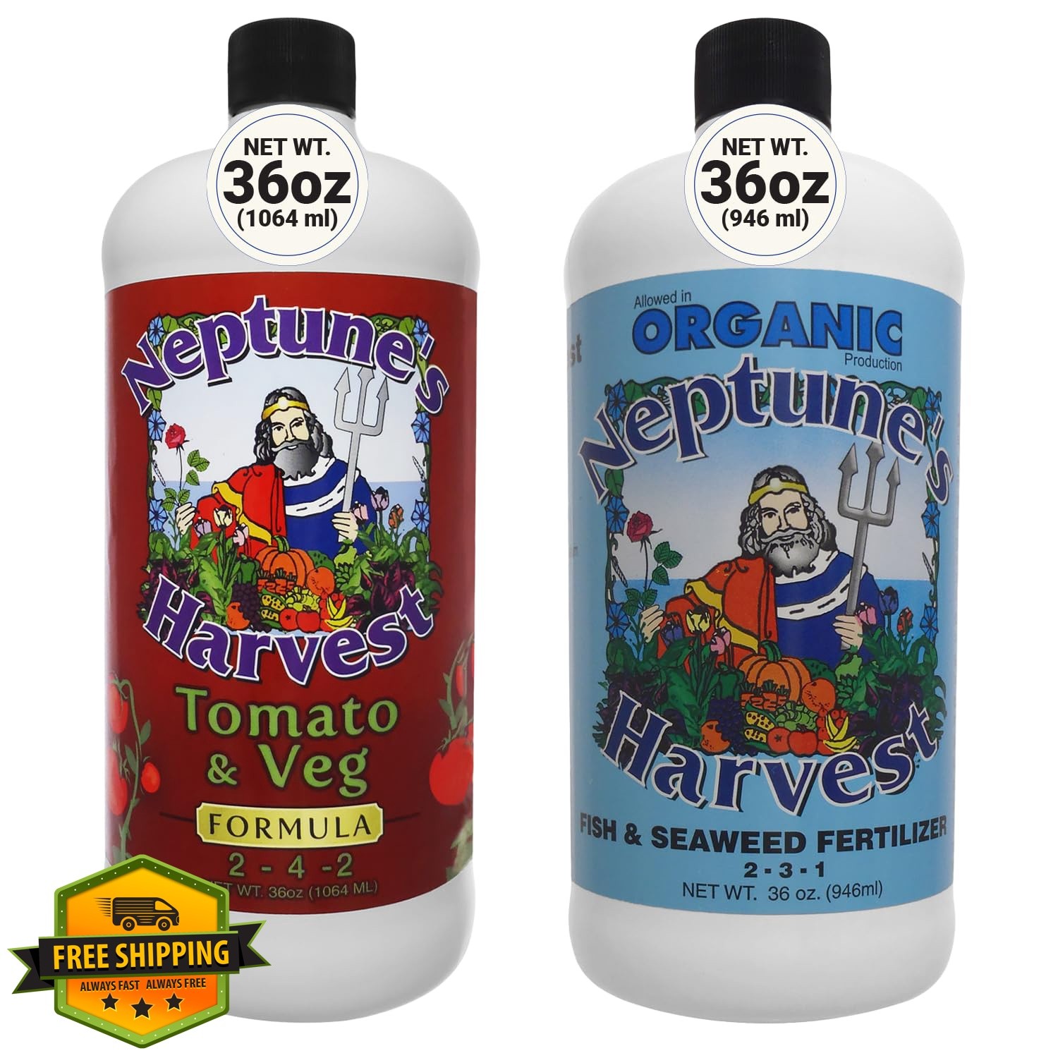 Neptune’s Harvest Liquid Fertilizer Quart Tomato Veg + Fish