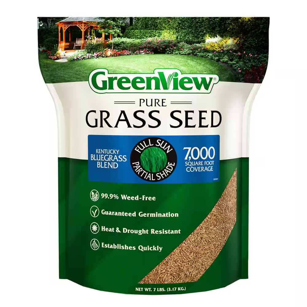 7 Lbs. Pure Grass Seed Kentucky Bluegrass Blend – Covers up To7,000 Sq. Ft.