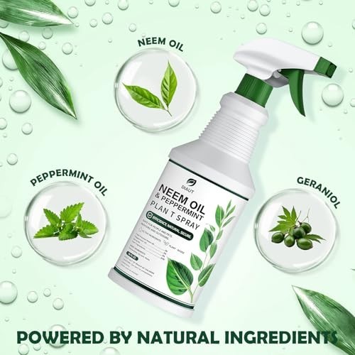 Neem Oil Spray for Plants with Peppermint Oil, Easy Ready to Use Natural Plant