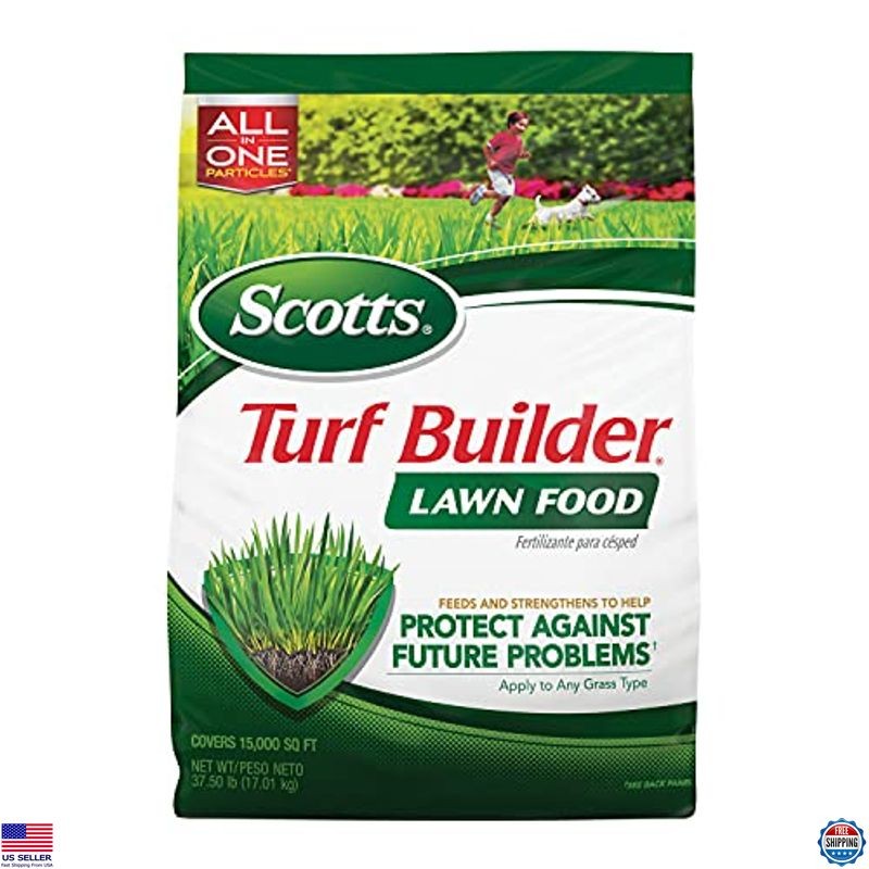 Lawn Fertilizer for All Grass Types, 15,000 sq ft Coverage, 37.5 lbs