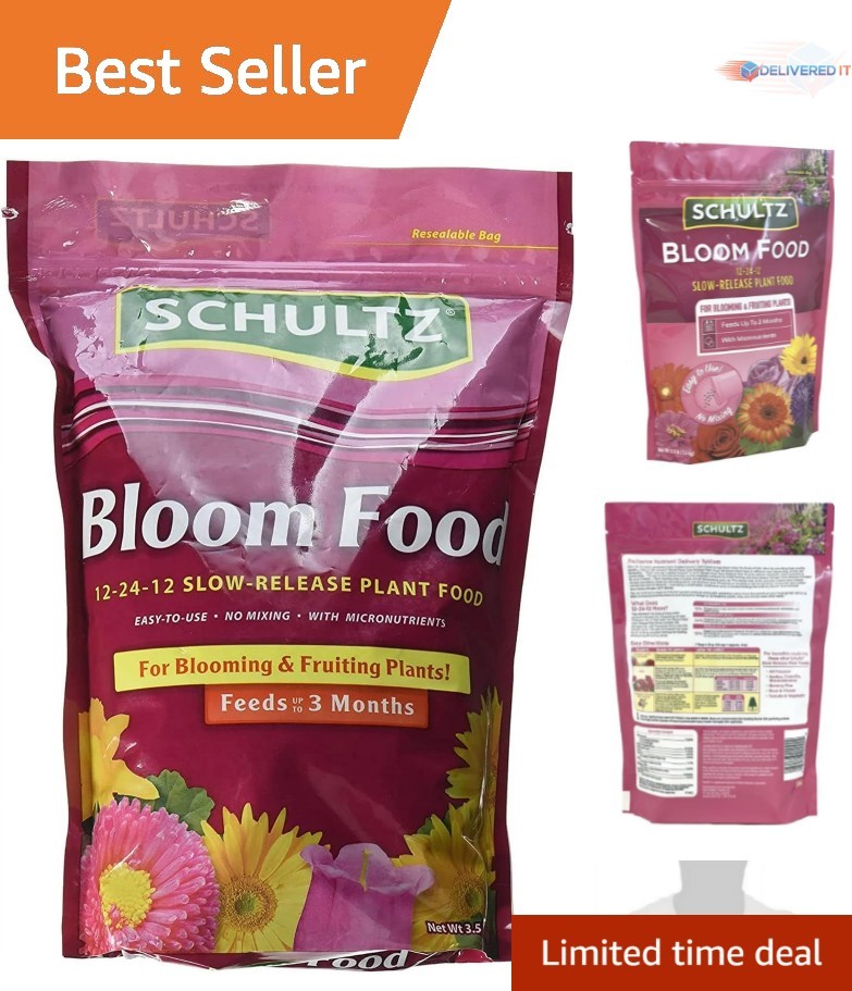 Slow-Release Bloom Fertilizer 3.5 Lb for Roses, Annuals, Perennials