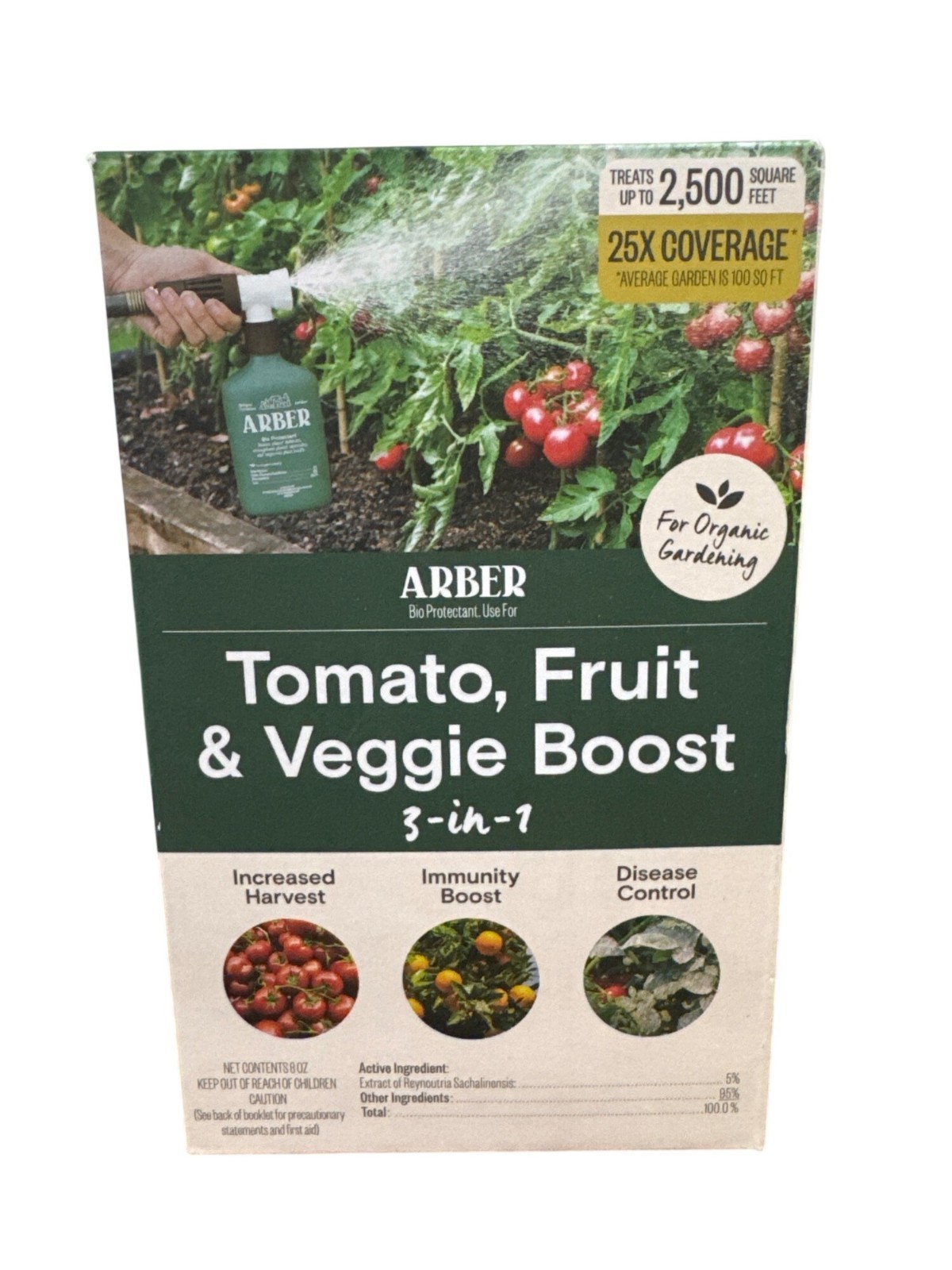 Arber Organic Tomato, Fruit and Veggie 3-in-1 Boost and Ready to Spray Care Fert