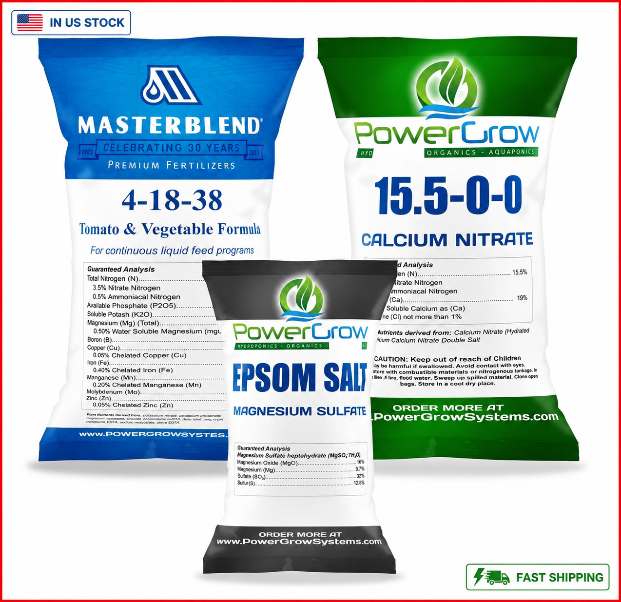 MASTERBLEND 4-18-38 Complete Combo Kit Fertilizer Bulk (2.5 Pound Kit)