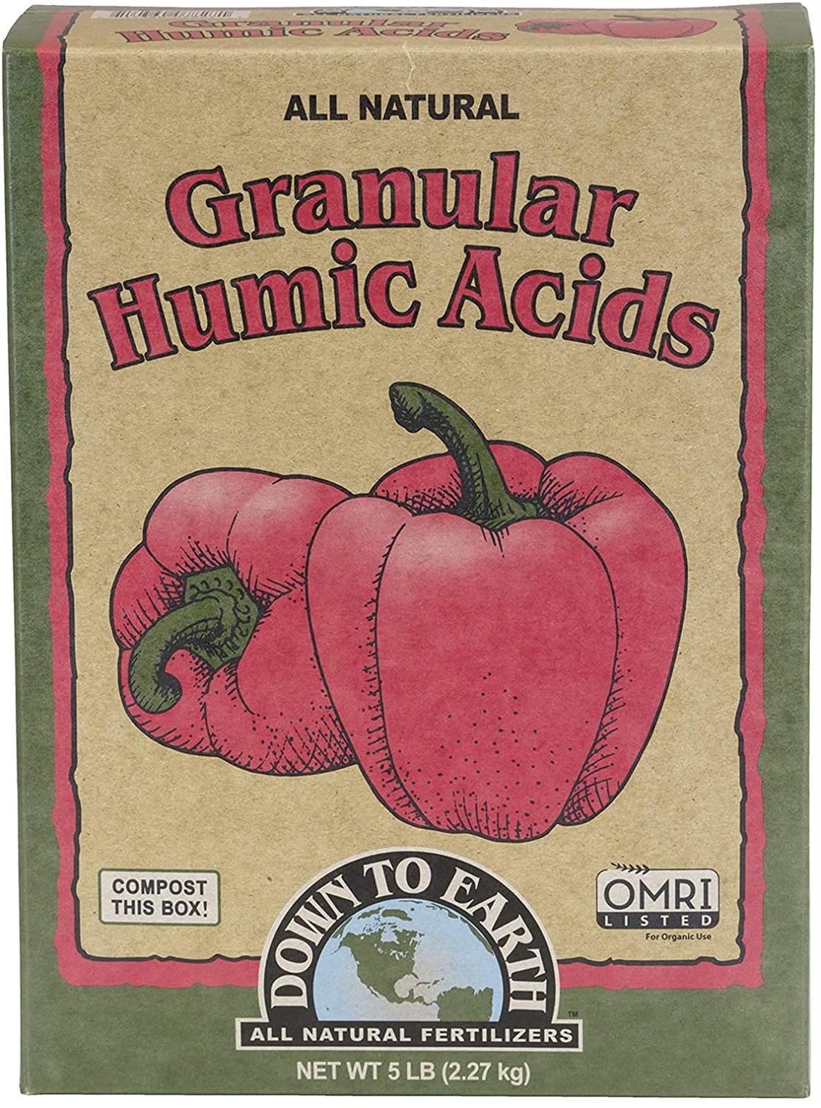 Down to Earth (#DTE07827) Organic Granular Humic Acids Fertilizer Mix, 5 lb