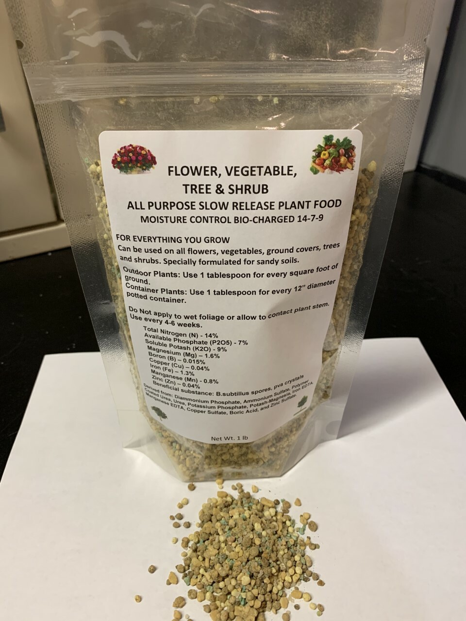 FERTILIZER MOISTURE CONTROL ALL PURPOSE Plant Food Continuous Release 1 LB