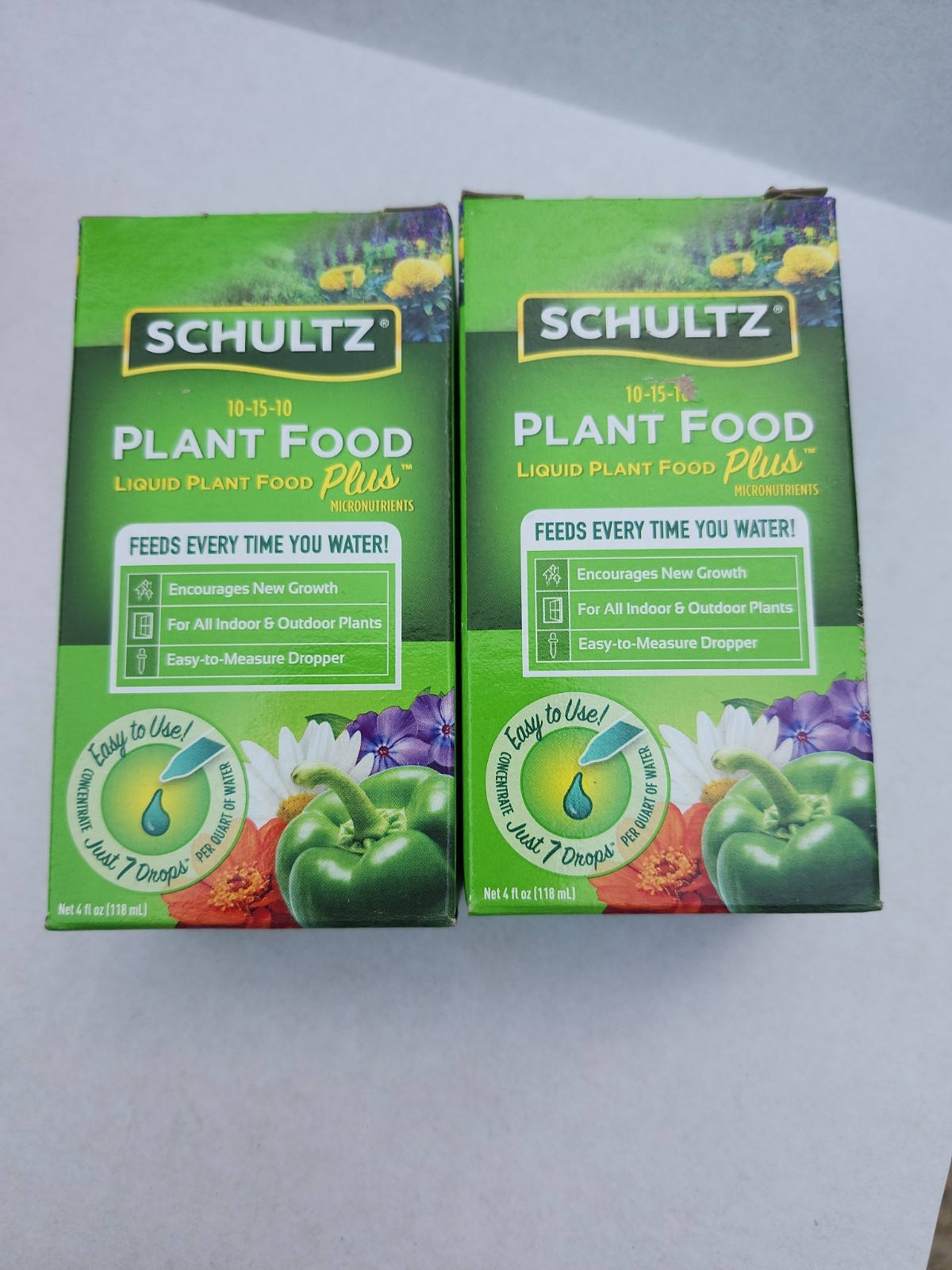 2 Pack (4 fl oz each) Schultz Liquid Plant Food Plus Micronutrients 10-15-10