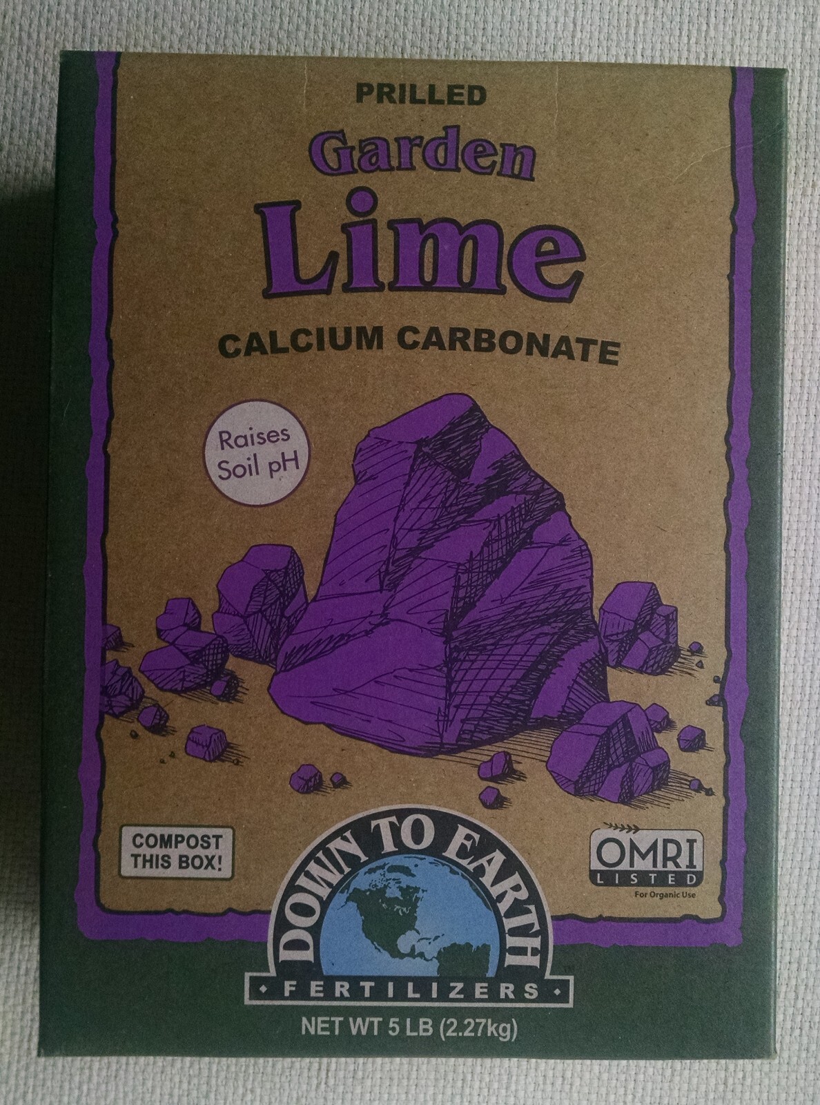 20 Lbs Down To Earth Fertilizers Prilled Garden Lime Calcium Carbonate