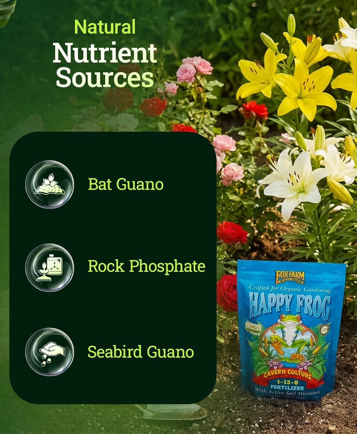 Happy Frog Cavern Culture Fertilizer – 1-12-0 Organic Blend for Bud Development