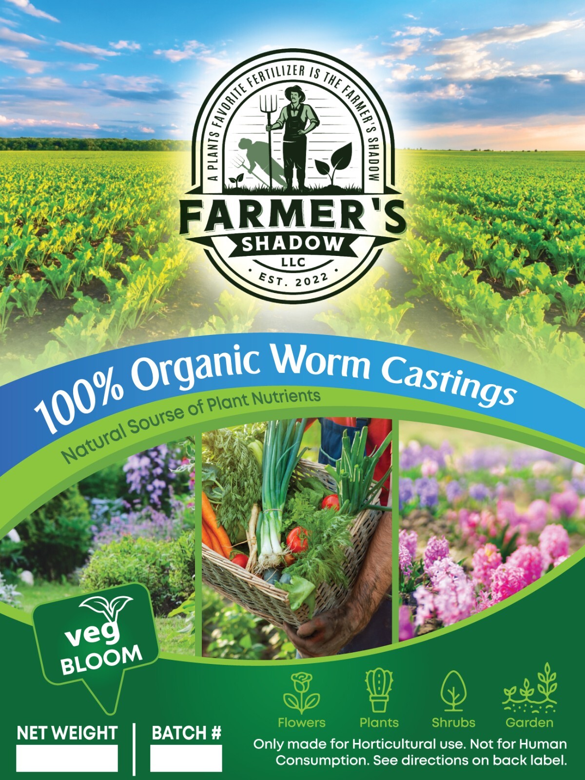 100% Organic Worm Castings 30 Lb Bag