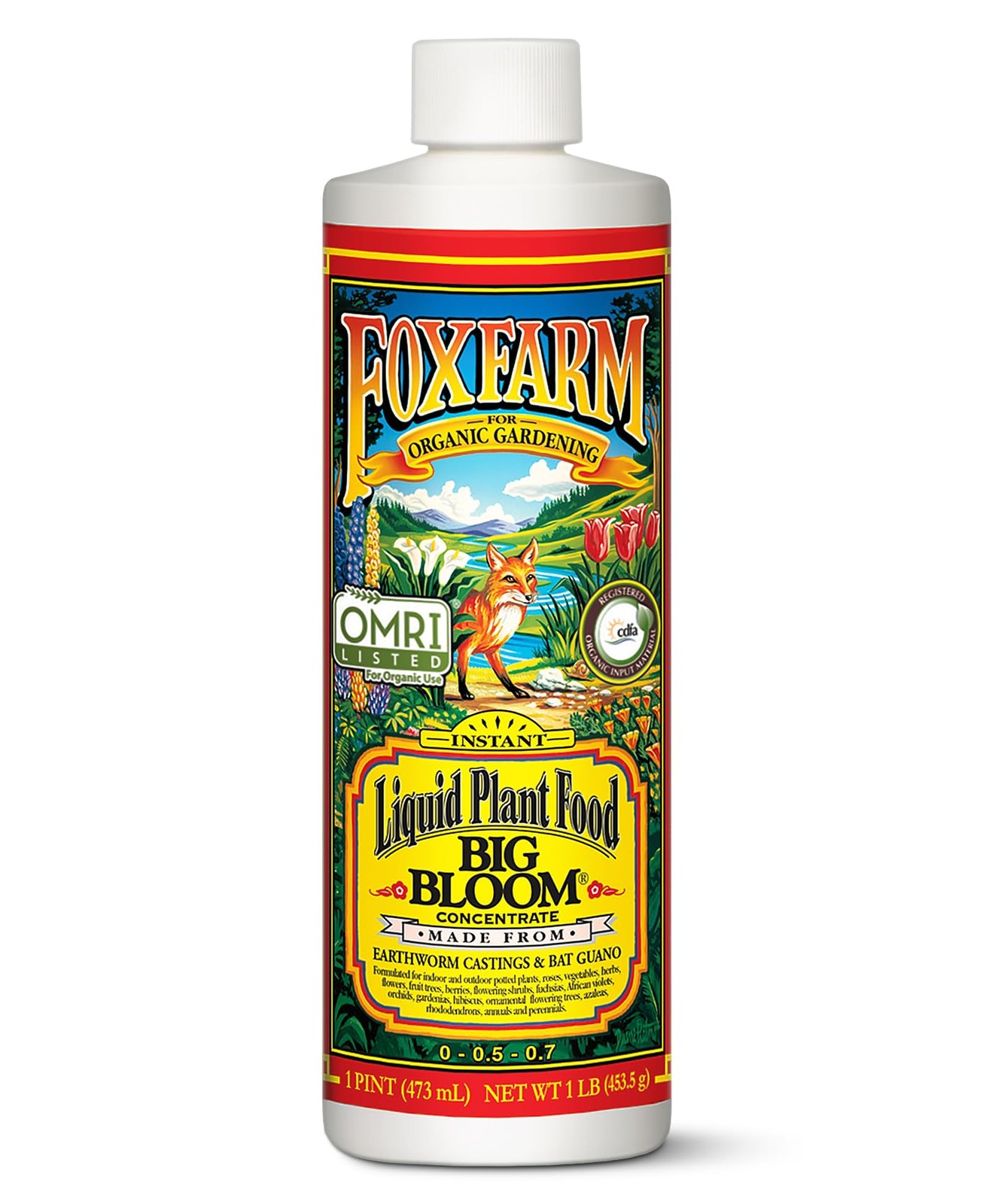Big Bloom Liquid Plant Food Organic Fertilizer 0-0.5-0.7 NPK 1 Pint Flower