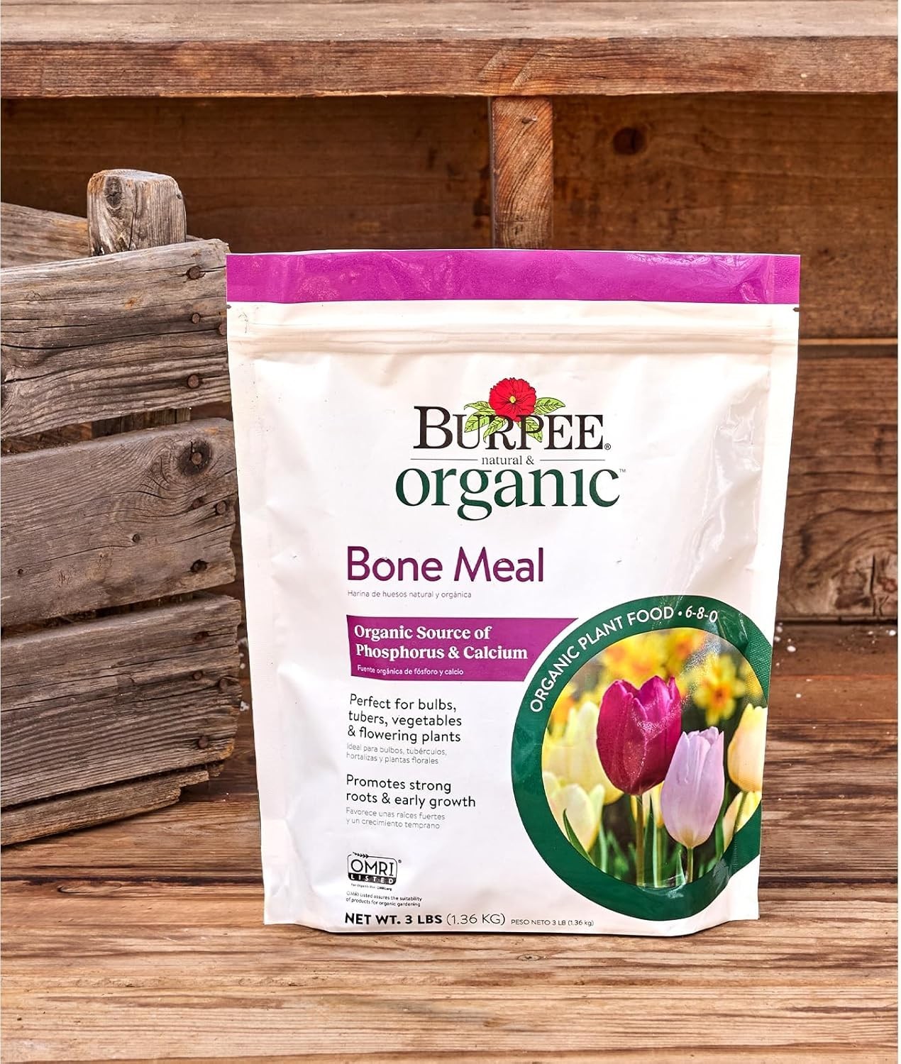 Natural Bone Meal Fertilizer – Ideal for Organic Gardening & Fall Planting, 3 lb