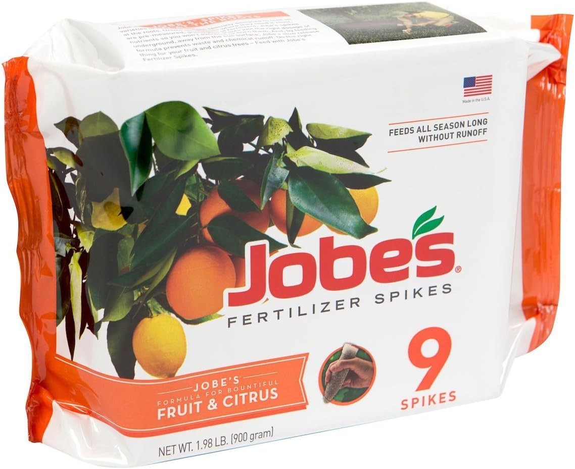 Jobe’s Fruit & Citrus Fertilizer Spikes 8-11-11Time Release Fertilizer for Al…