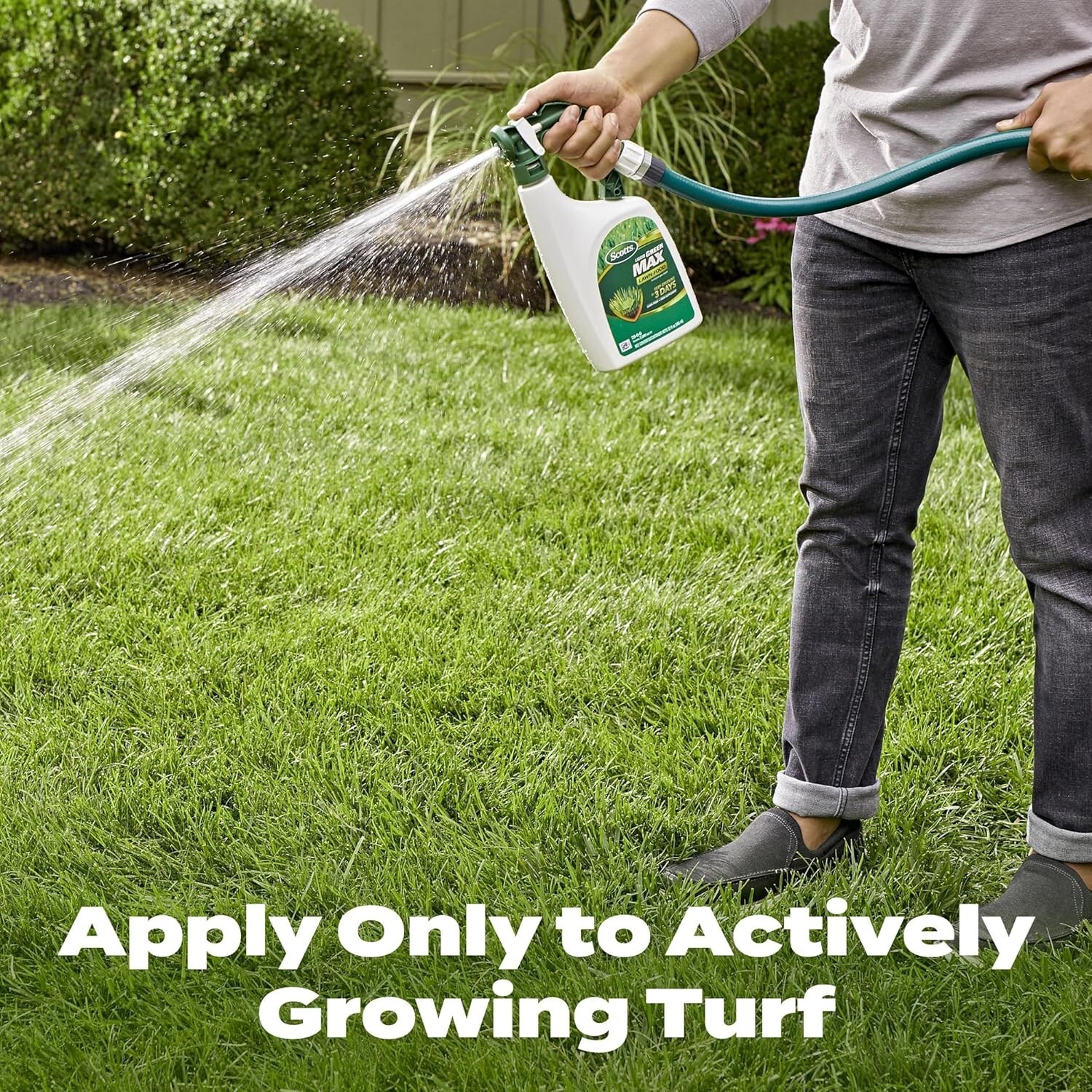 Liquid Green Max Lawn Fertilizer & Iron Supplement – Easy Hose Application