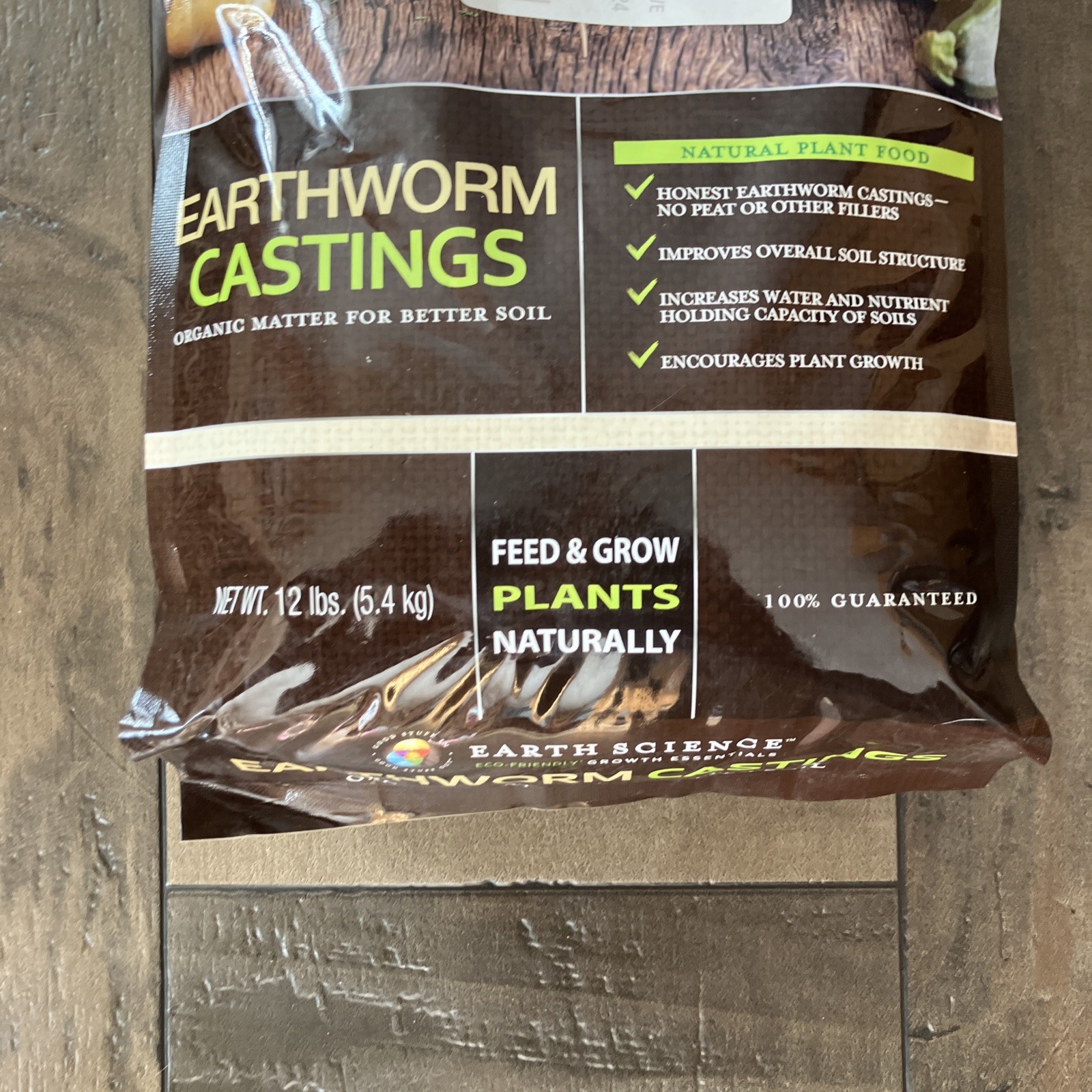 Earthworm Castings Organic Compost 12 Lbs Bag Earth Science 11896-4 New Sealed