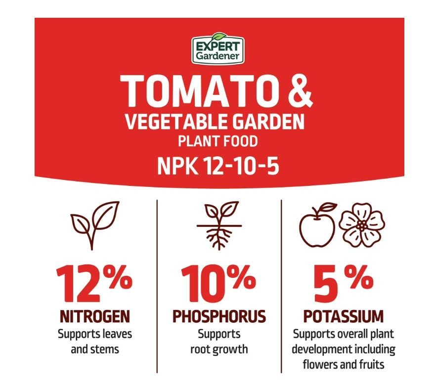 Tomato and Vegetable Garden Plant Food Fertilizer 12-10-5 NPK 4 lb