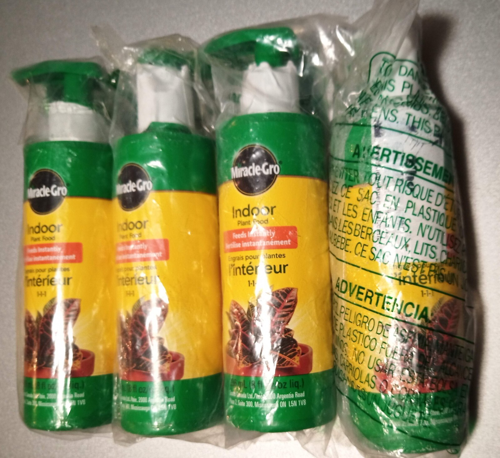 🔥🔥Miracle Gro Indoor Plant Food (Liquid) – 236ml (8 fl oz) 4 Pack + Bonus✳️✳️
