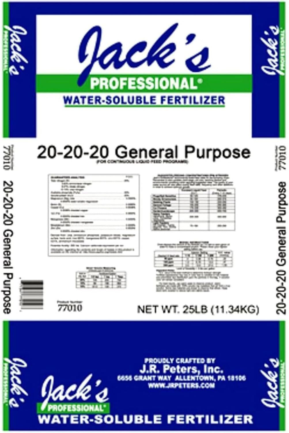 Jack’S Professional 20-20-20 General Purpose Water-Soluble Fertilizer with Micro