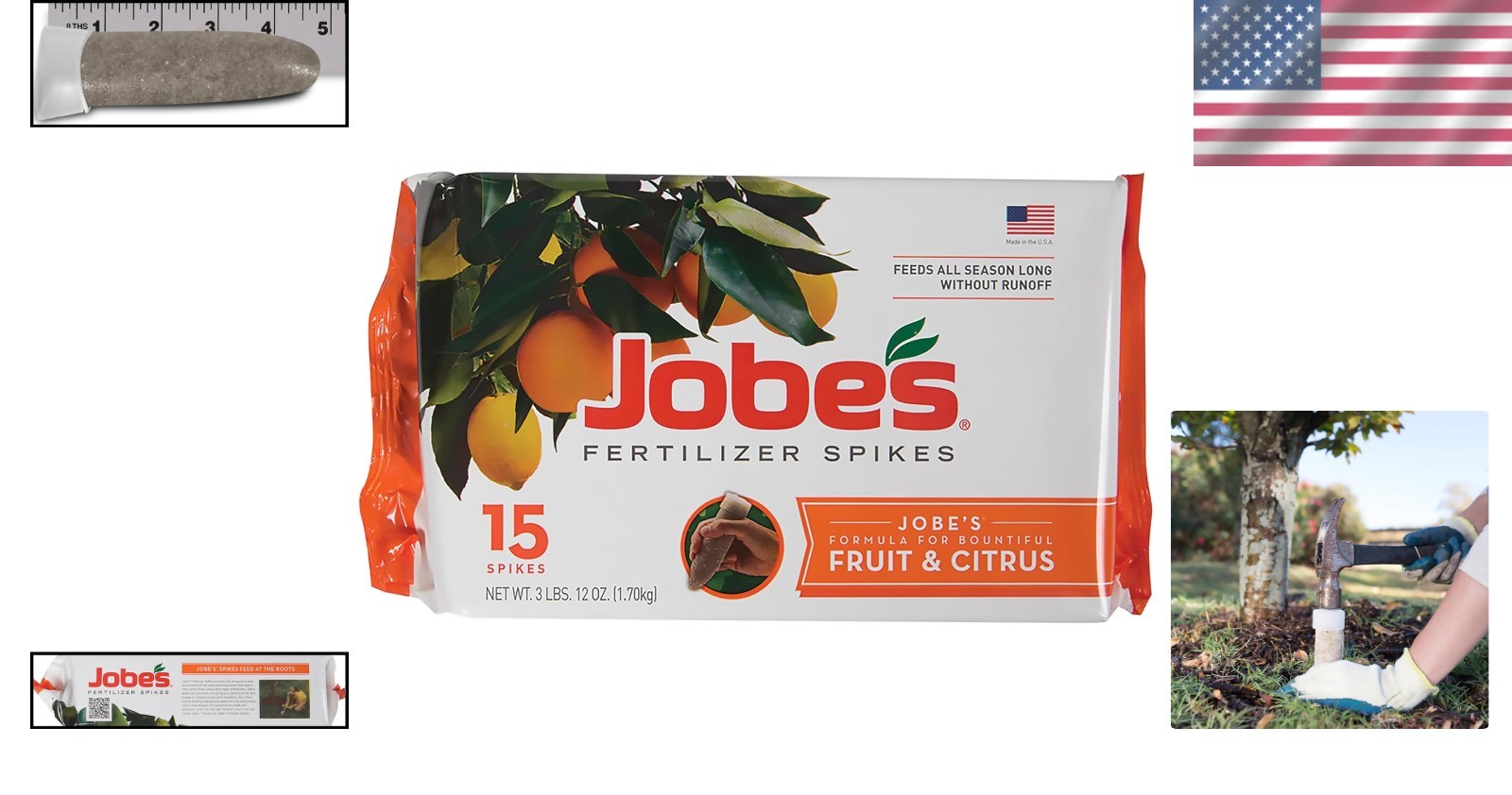 Slow Release Fruit and Citrus Fertilizer Spikes – 15 Spikes Included