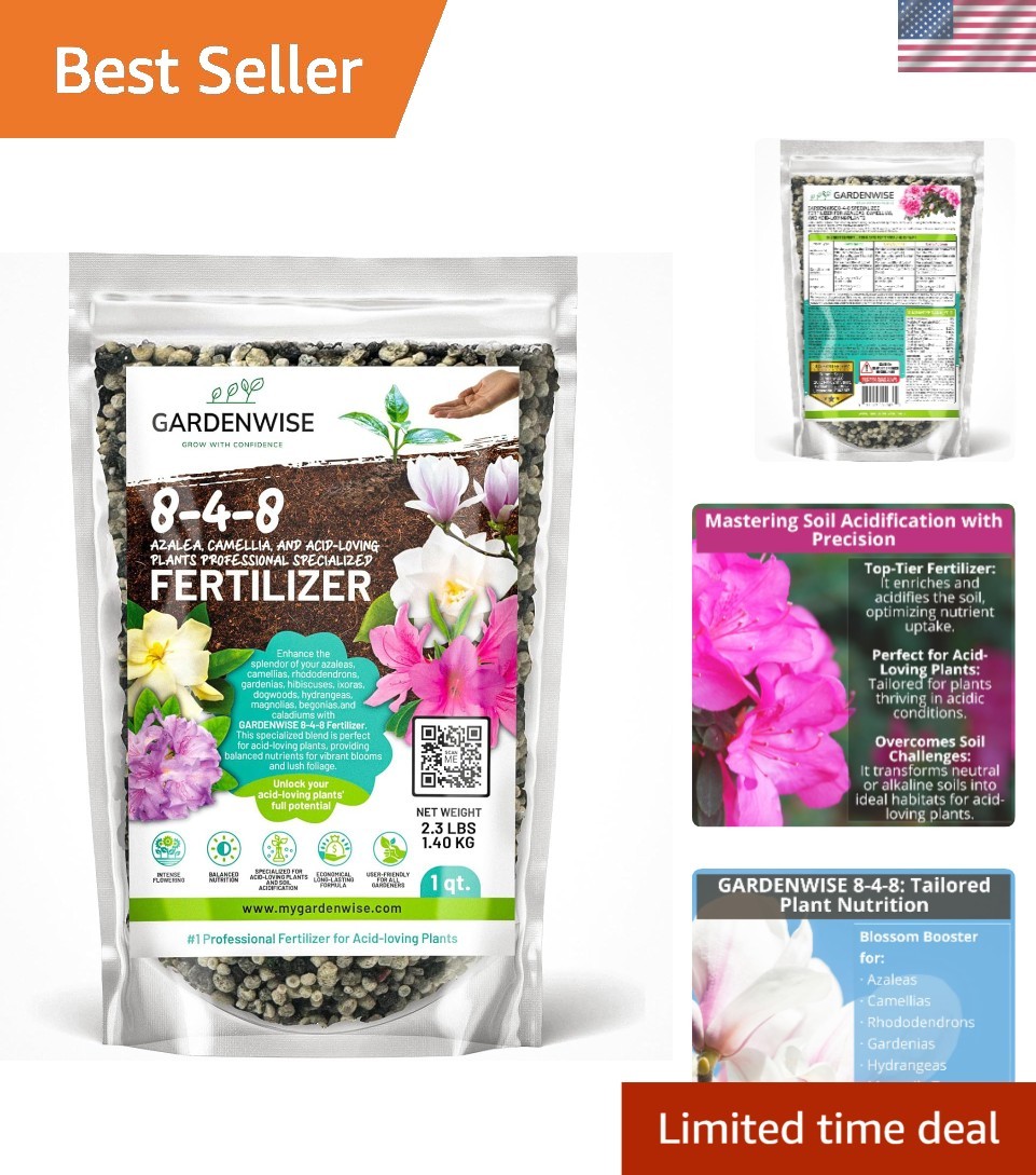 8-4-8 Acid Fertilizer – All-in-One Solution for Blueberries & Acidic Plants 1qt