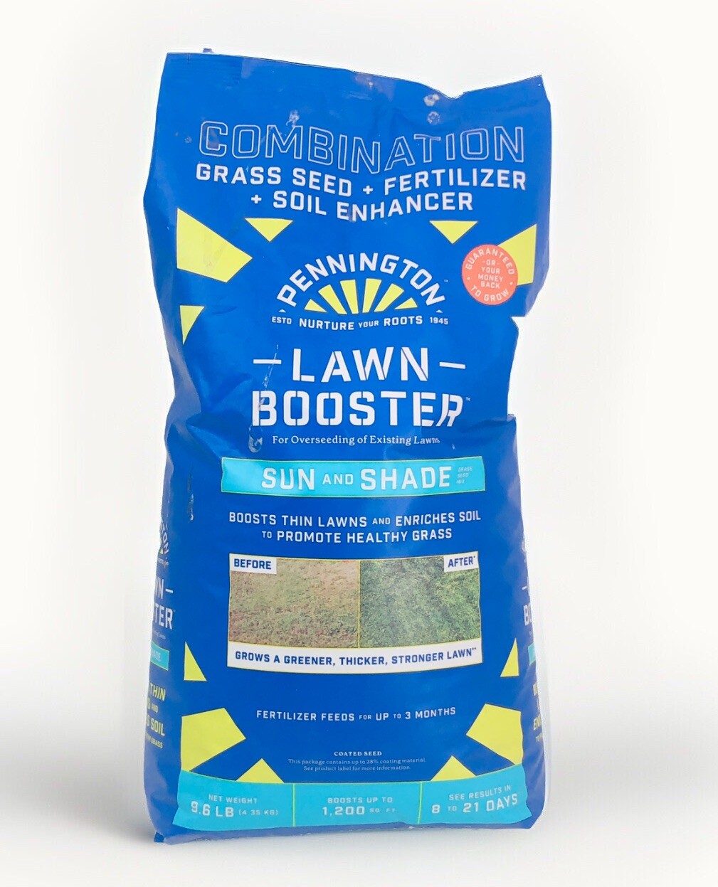 Pennington Lawn Booster Grass Seed & Fertilizer Mix 9.6 lb Sun to Partial Shade