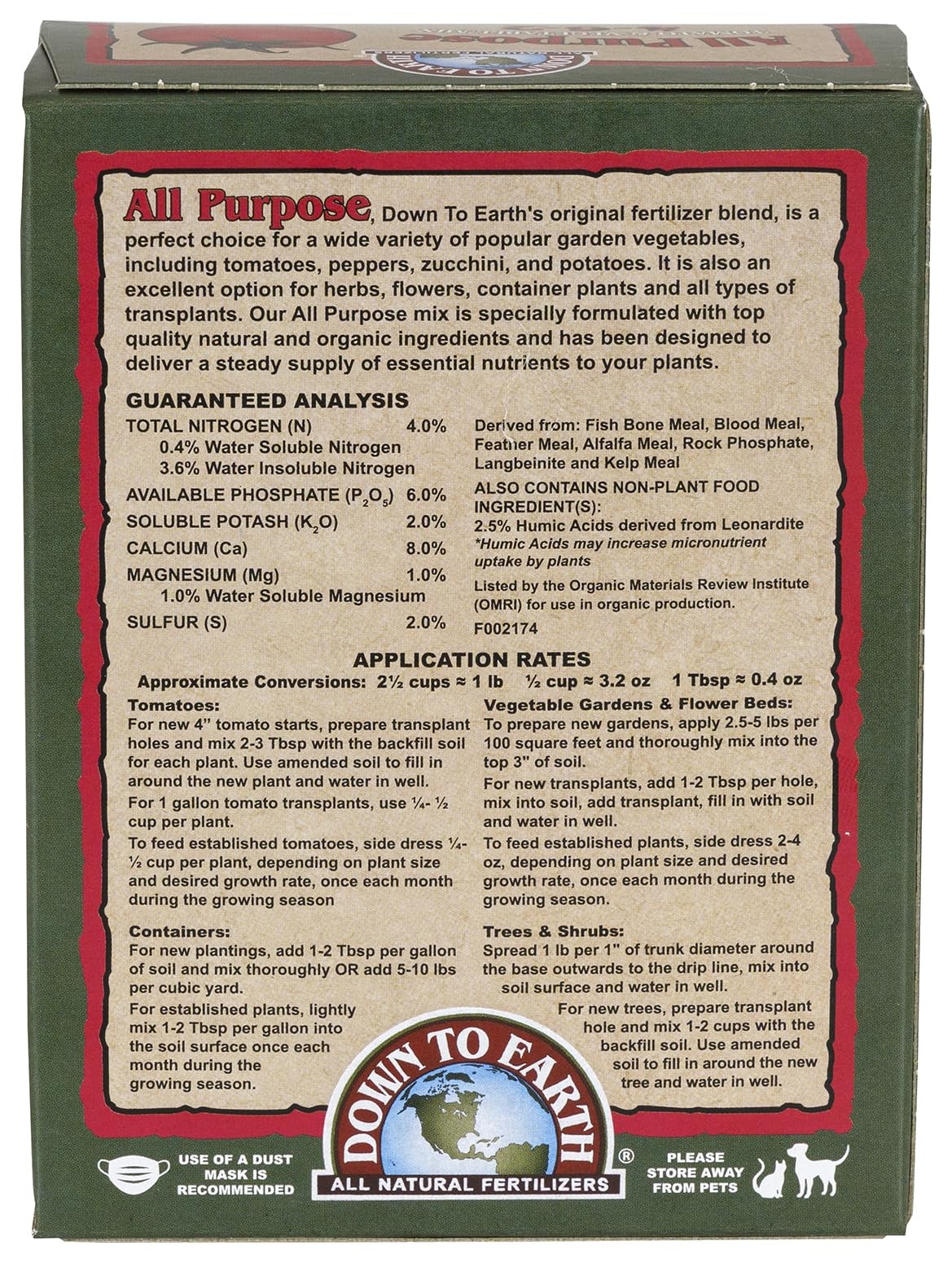 Organic Vegetable Fertilizer 1Lb Balanced Nutrient Profile For Tomatoes And P…