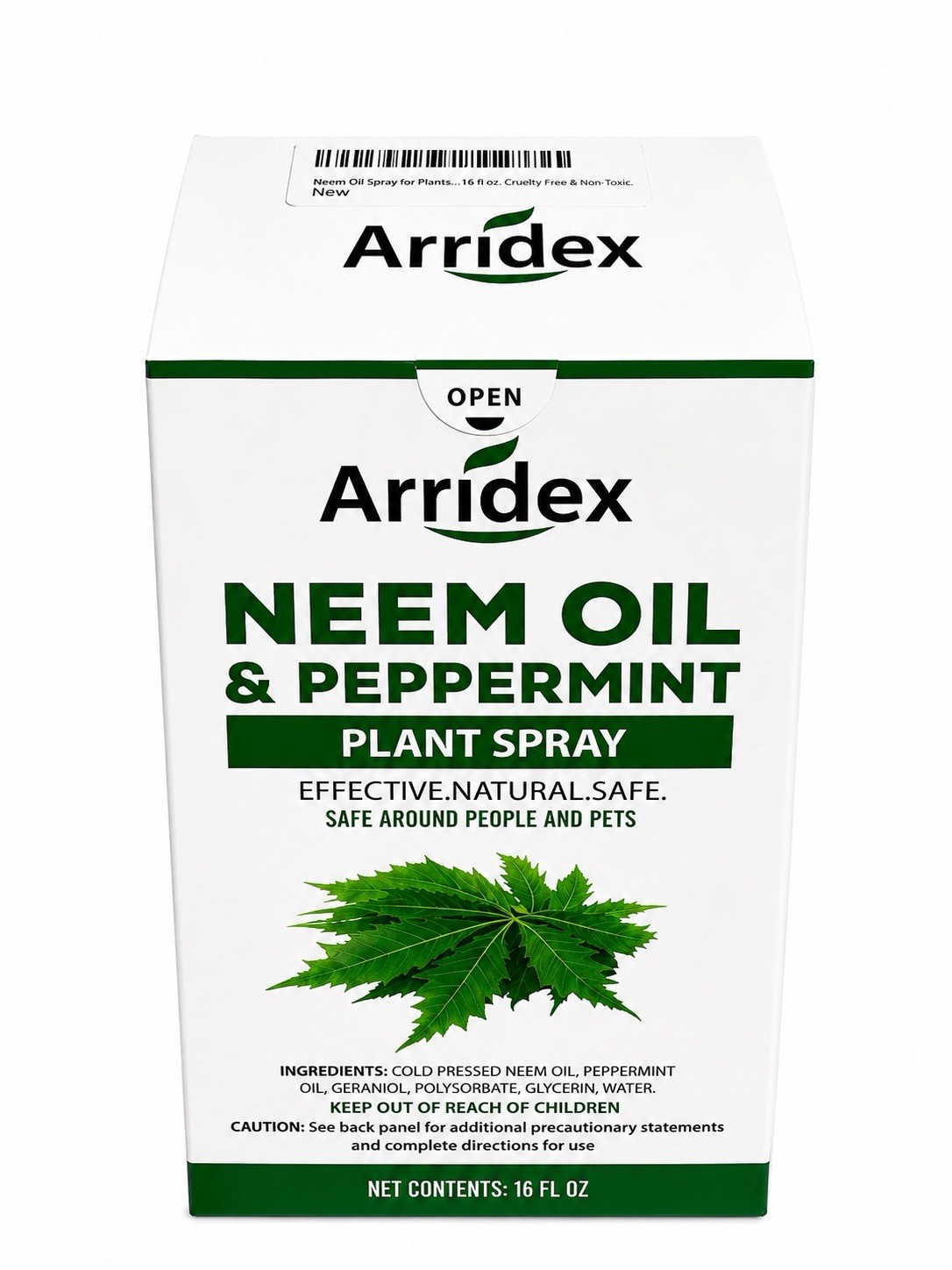 Arridex Neem Oil & Peppermint Plant Spray Ready for Use 16 fl oz Cruelty Free