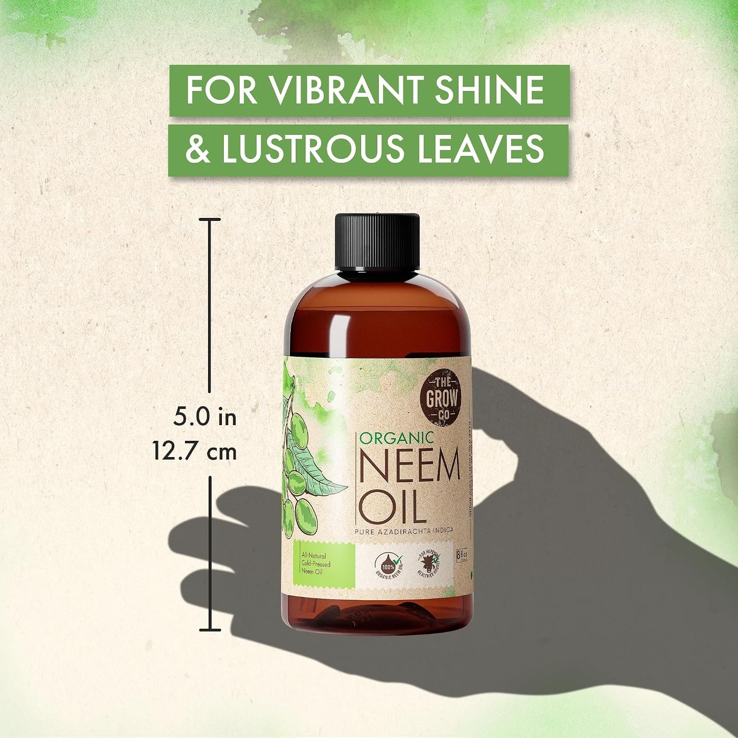 Organic Neem Oil Concentrate – 8oz Leaf Care & Shine for Indoor/Outdoor Plants