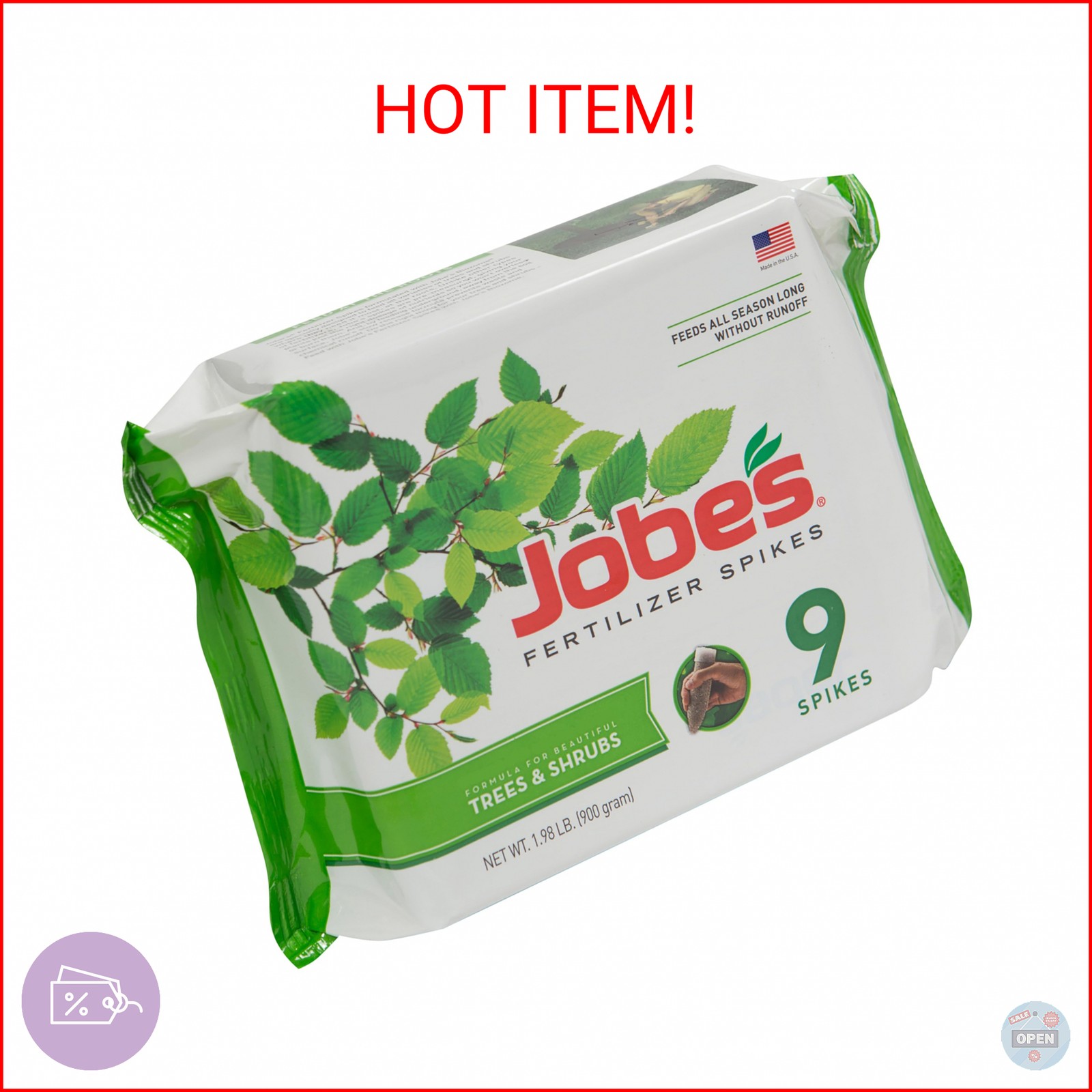 Jobe’s Slow Release Tree and Shrub Fertilizer Spikes, Easy Plant Care for Oak, M