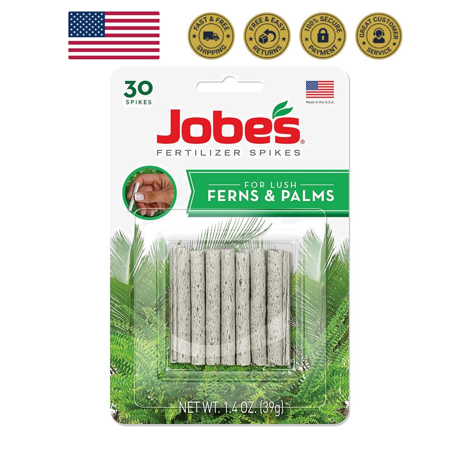 Plant Food Fertilizer Spikes, Easy Plant Care for All Ferns and Palm Plants, …