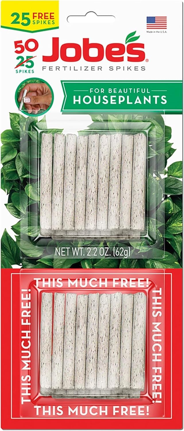 50 Count Easy-to-Use Houseplant Fertilizer Spikes for Thriving Foliage