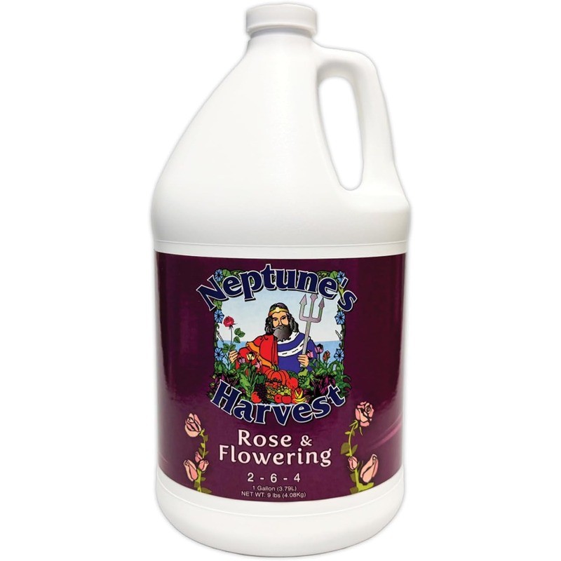 Rose Flowering Fertilizer (2-6-4) 1Gallon – Organic Liquid Rose Food forVibrant
