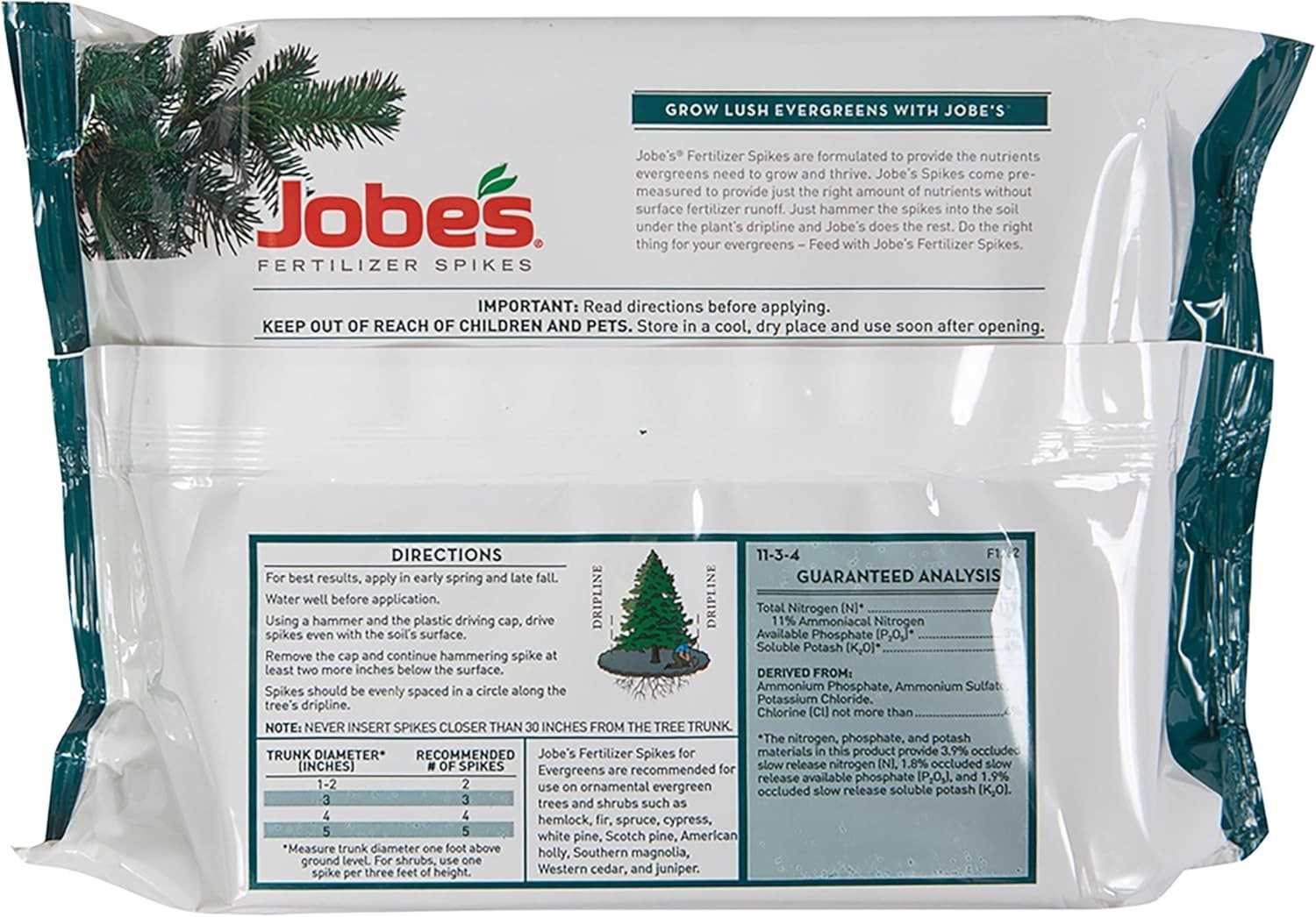 Easy Plant Care: Jobe’s 9 Count Evergreen Fertilizer Spikes for Beautiful Yards