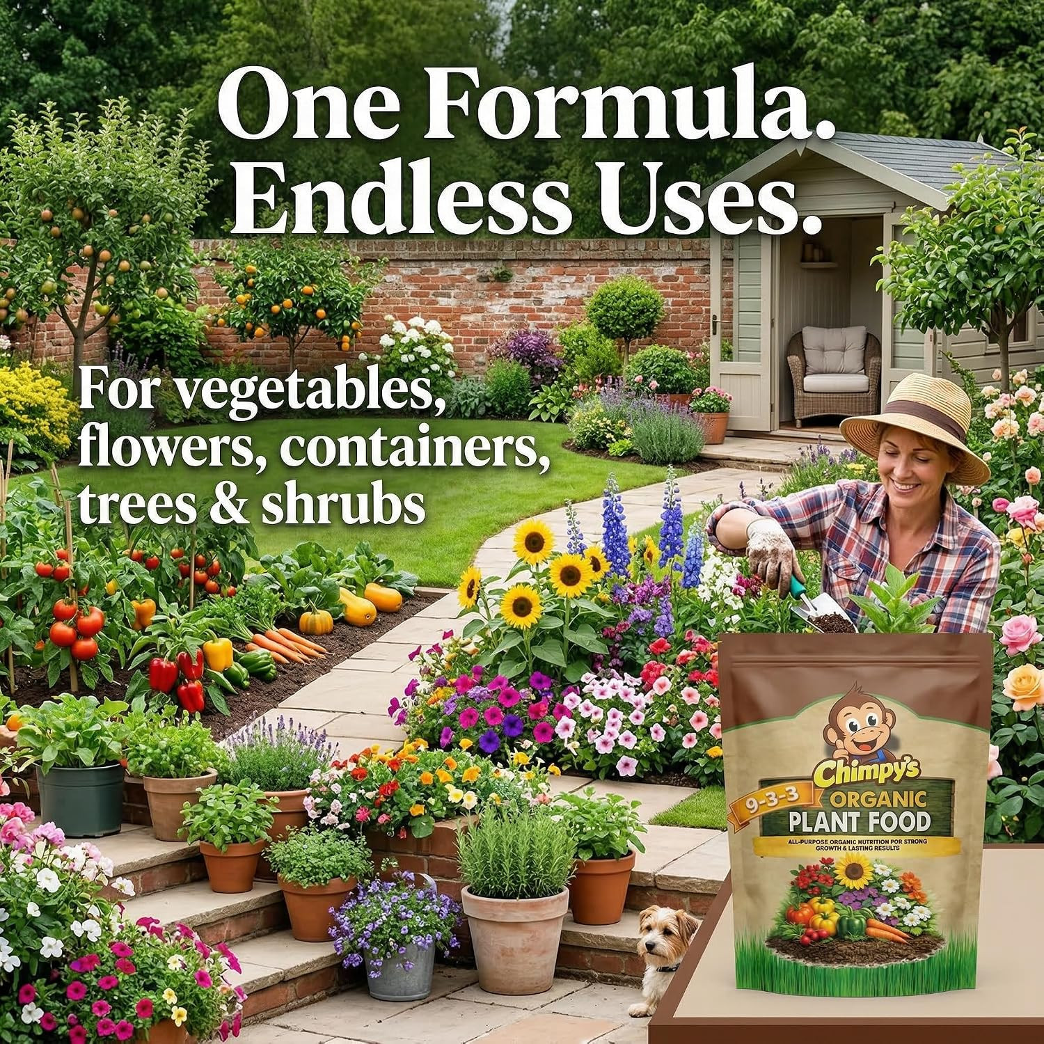 Organic 9-3-3 Plant Food Fertilizer, 4 Lb – Higher Nitrogen for Faster Growth &
