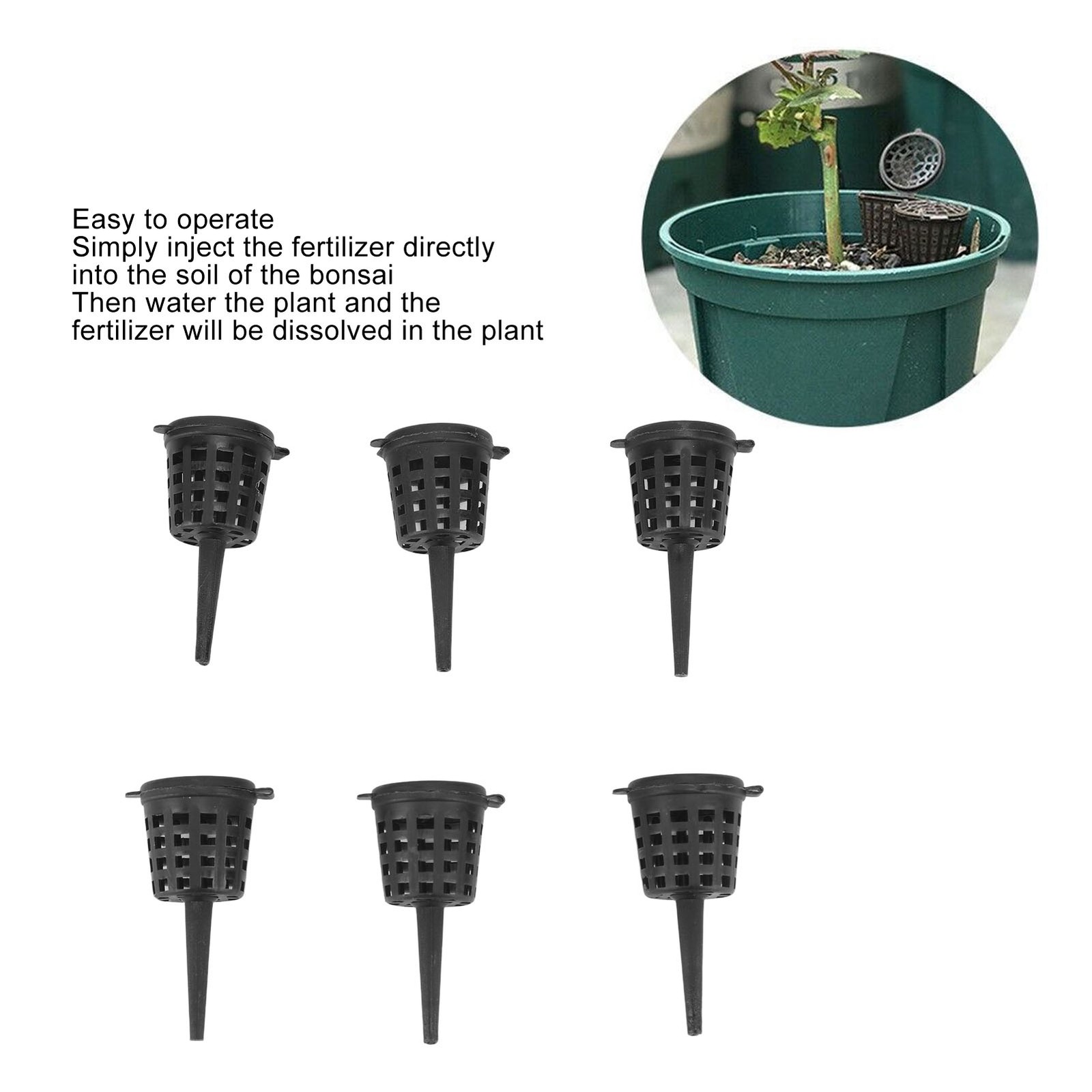 100pcs Bonsai Fertilizer Baskets With Lid For Indoor Plant
