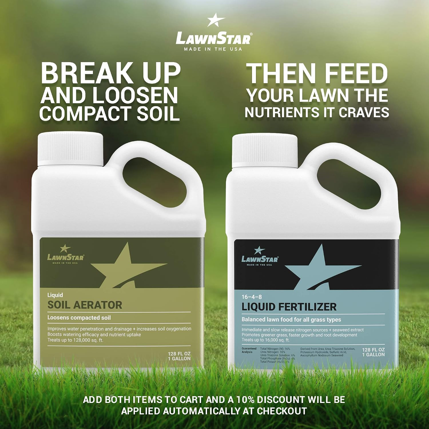 Balanced 16-4-8 Nutrient Liquid Fertilizer (1 Gallon) – Premium Lawn Food, NPK w