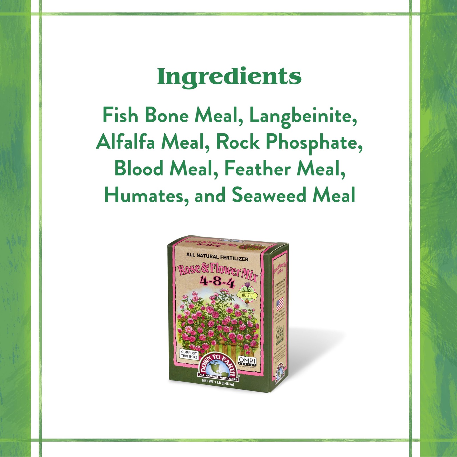 Organic Rose & Flower Mix – Plant Food for Roses, Bulbs, Flowers and Ornament…