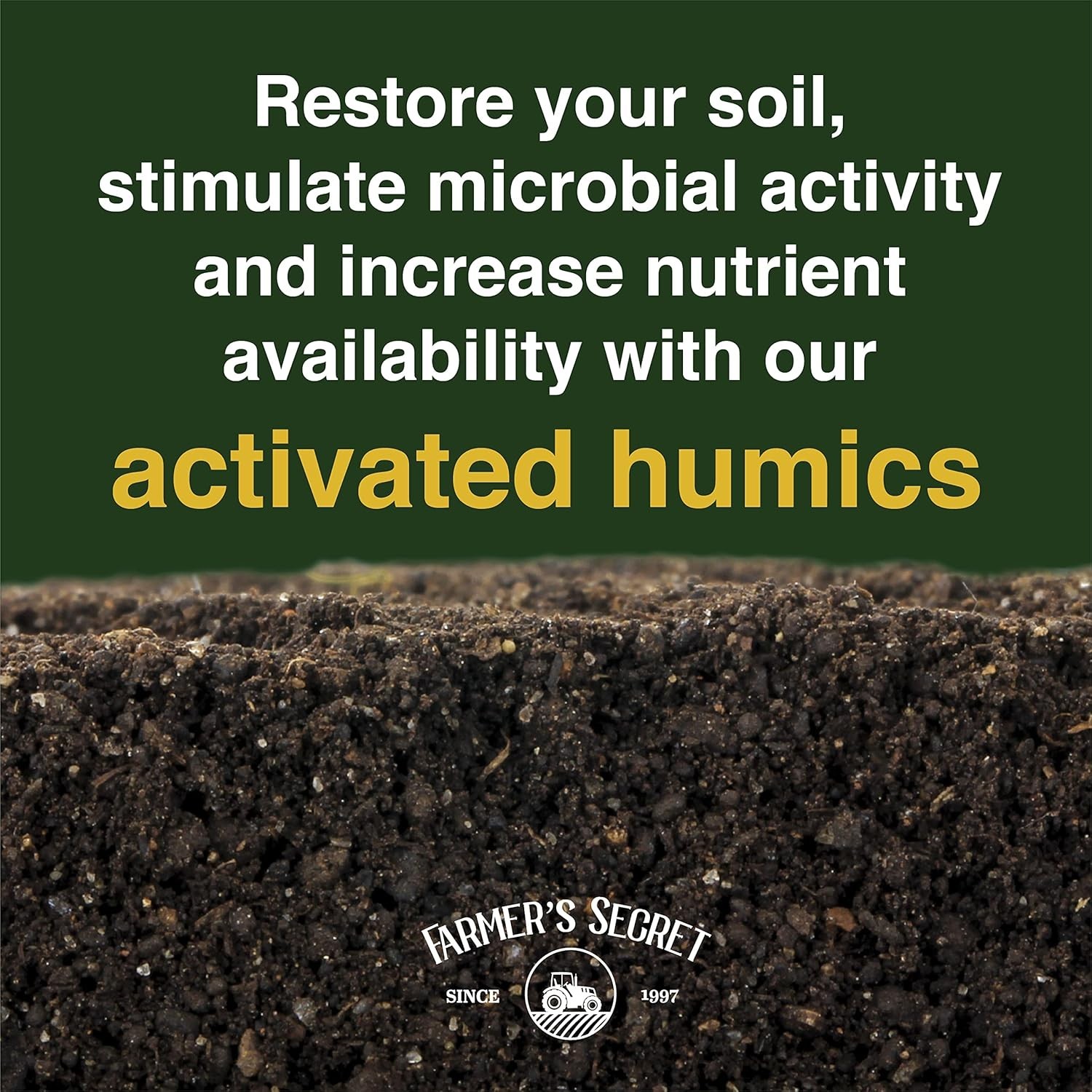 Farmer’s Secret Organic Soil Revitalizer – 32oz Humic Acid Dirt Booster