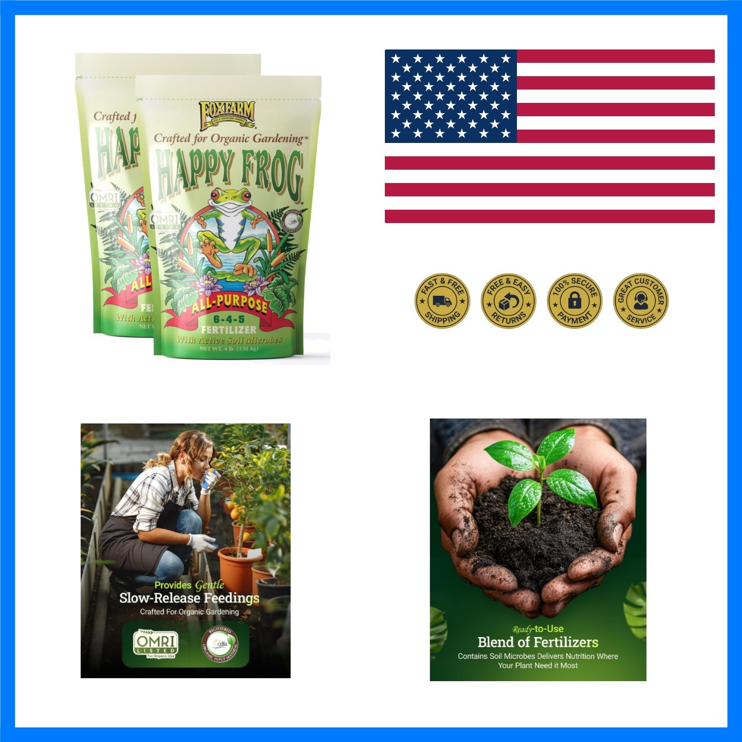 Happy Frog All Purpose Fertilizer – Slow Release Fertilizer for Flowers, Vege…
