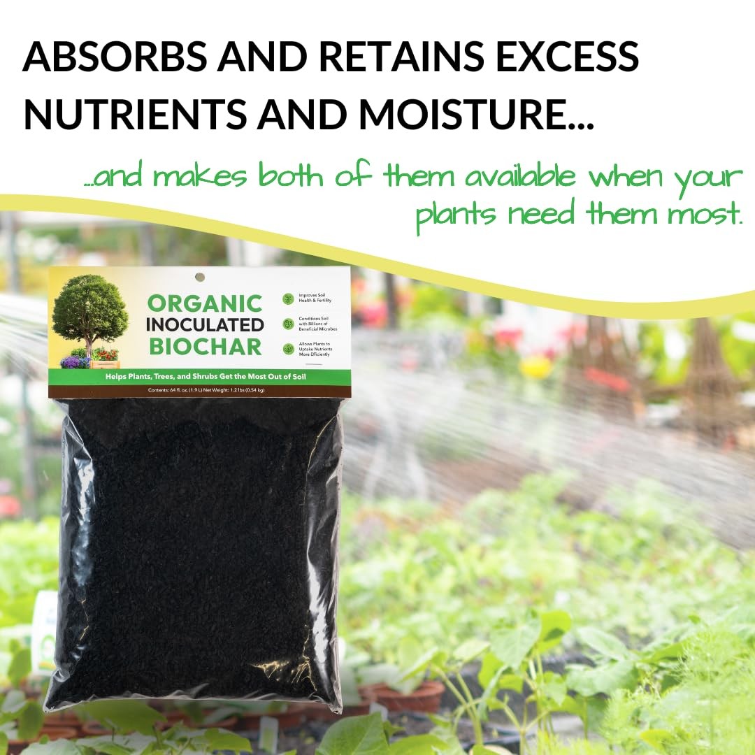 Biochar Soil Enhancer Boost Plant Growth, Nutrient Uptake & Microbial Health,
