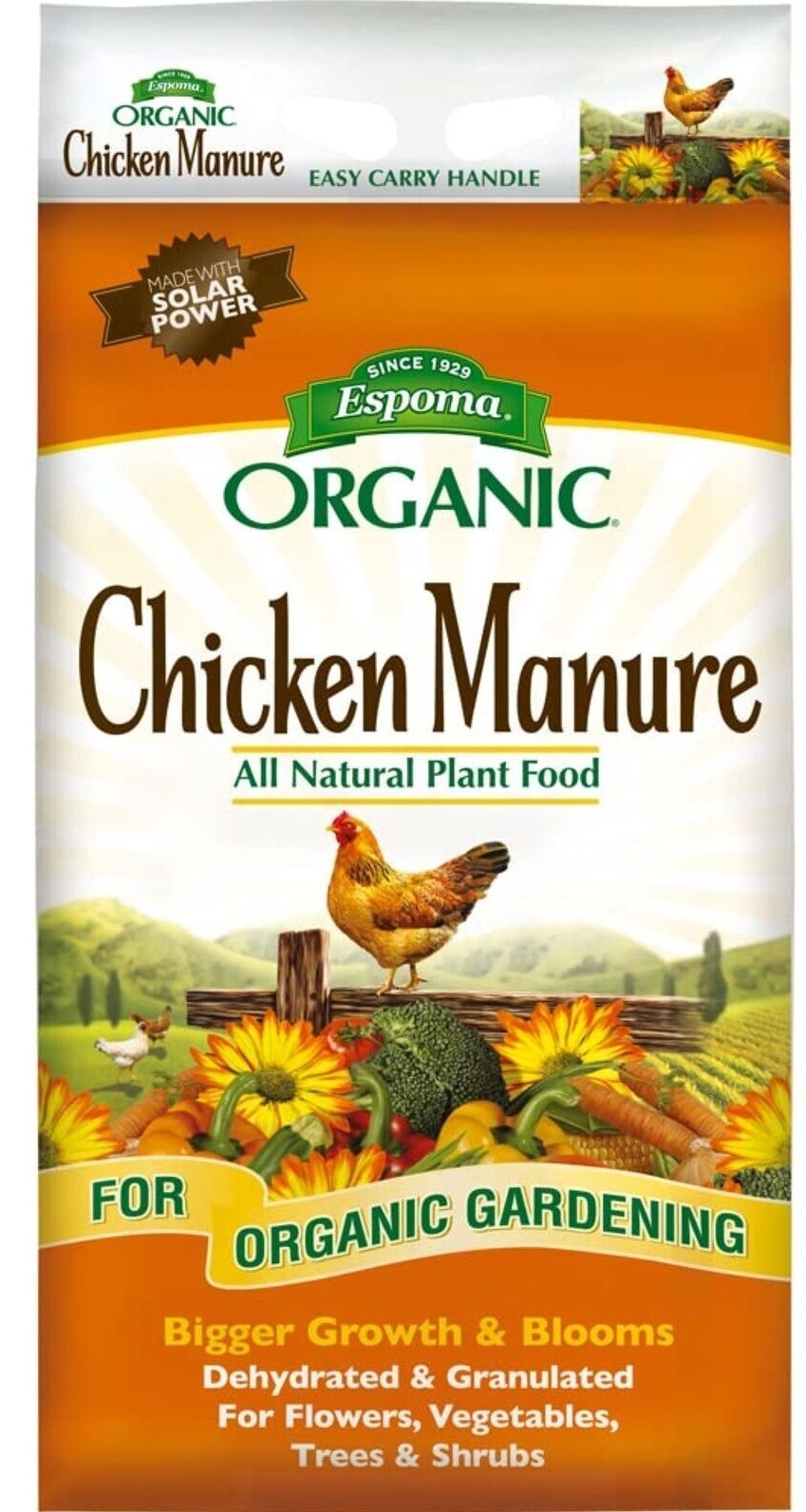 Espoma GM25 25 Lb Organic Chicken Manure All Natural Plant Food Fertilizer