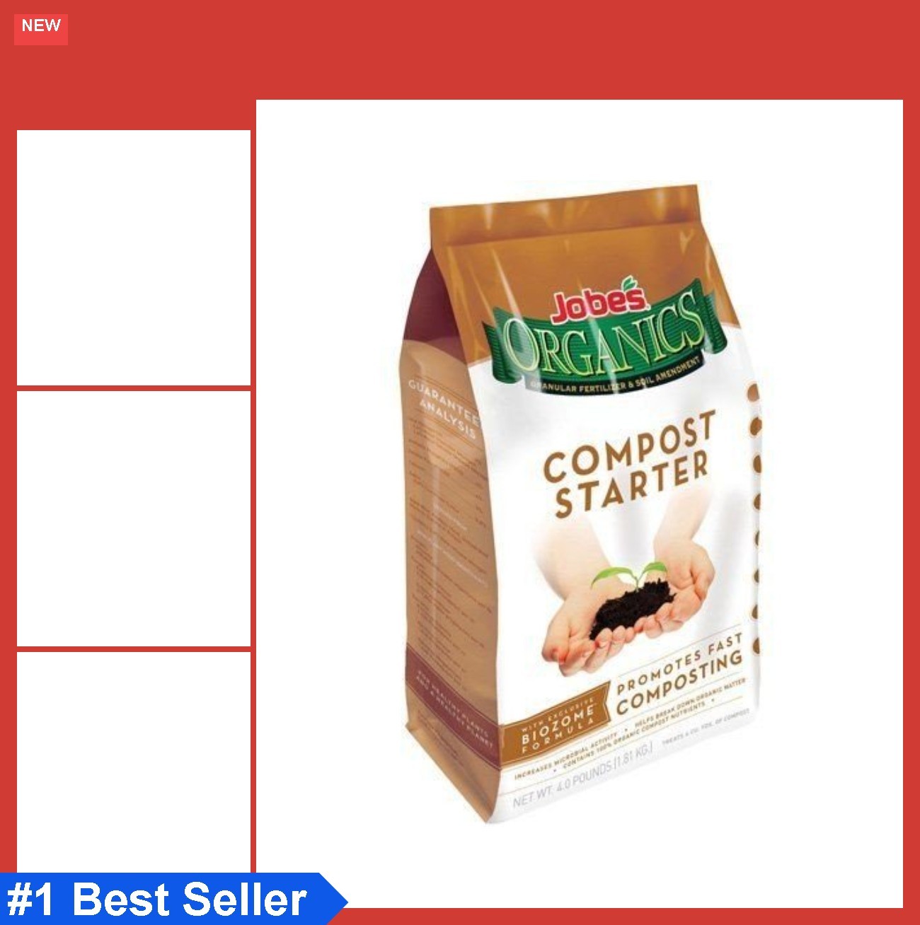 Organic Compost Starter Powder 4 Pound Bag For Soil Improvement Gardening